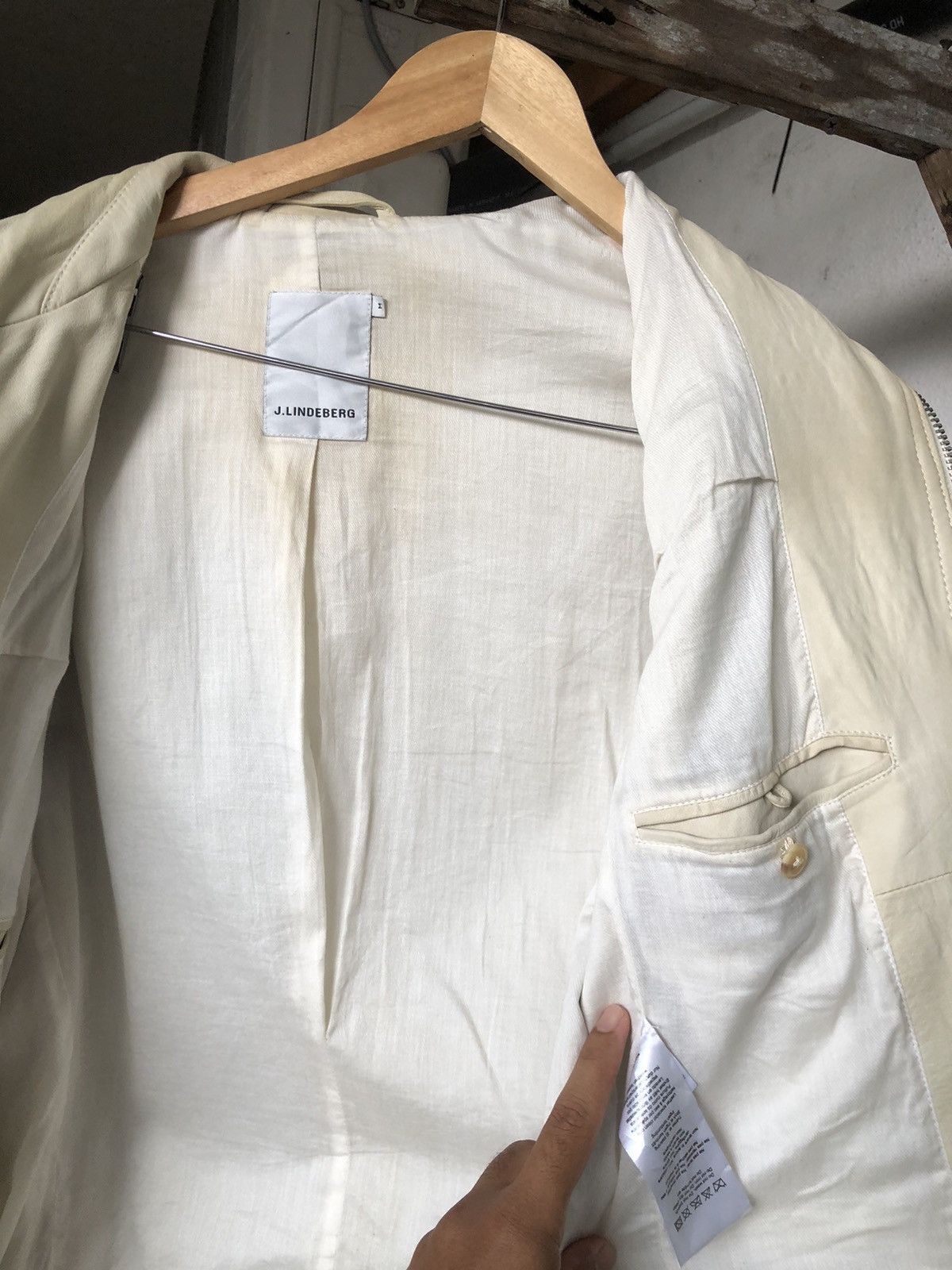 J.Lindeberg Vintage J. Lindebert Distressed Lamb Skin Leather Jacket Size US M / EU 48-50 / 2 - 18 Thumbnail