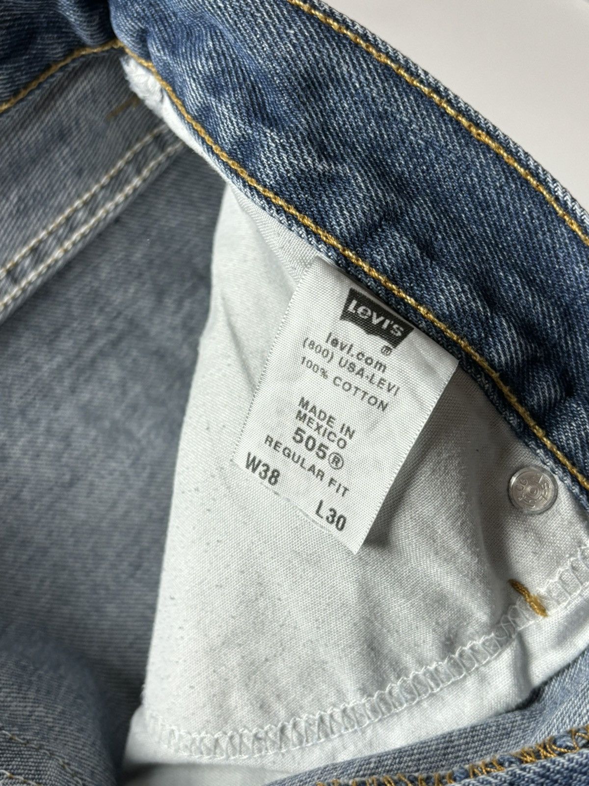 Levi's Levis 505 light wash denim jeans sz36 Size US 38 / EU 54 - 5 Thumbnail