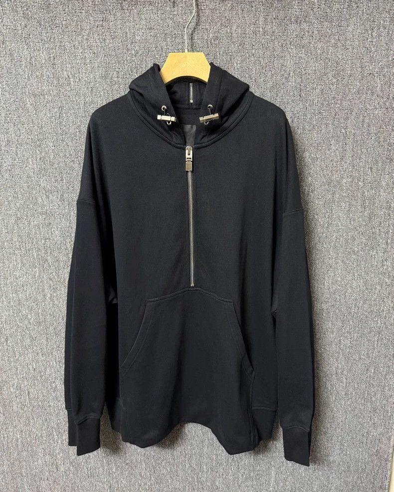 Givenchy Runway Loose Half-Zip Hooded Sweatshirt Jacket