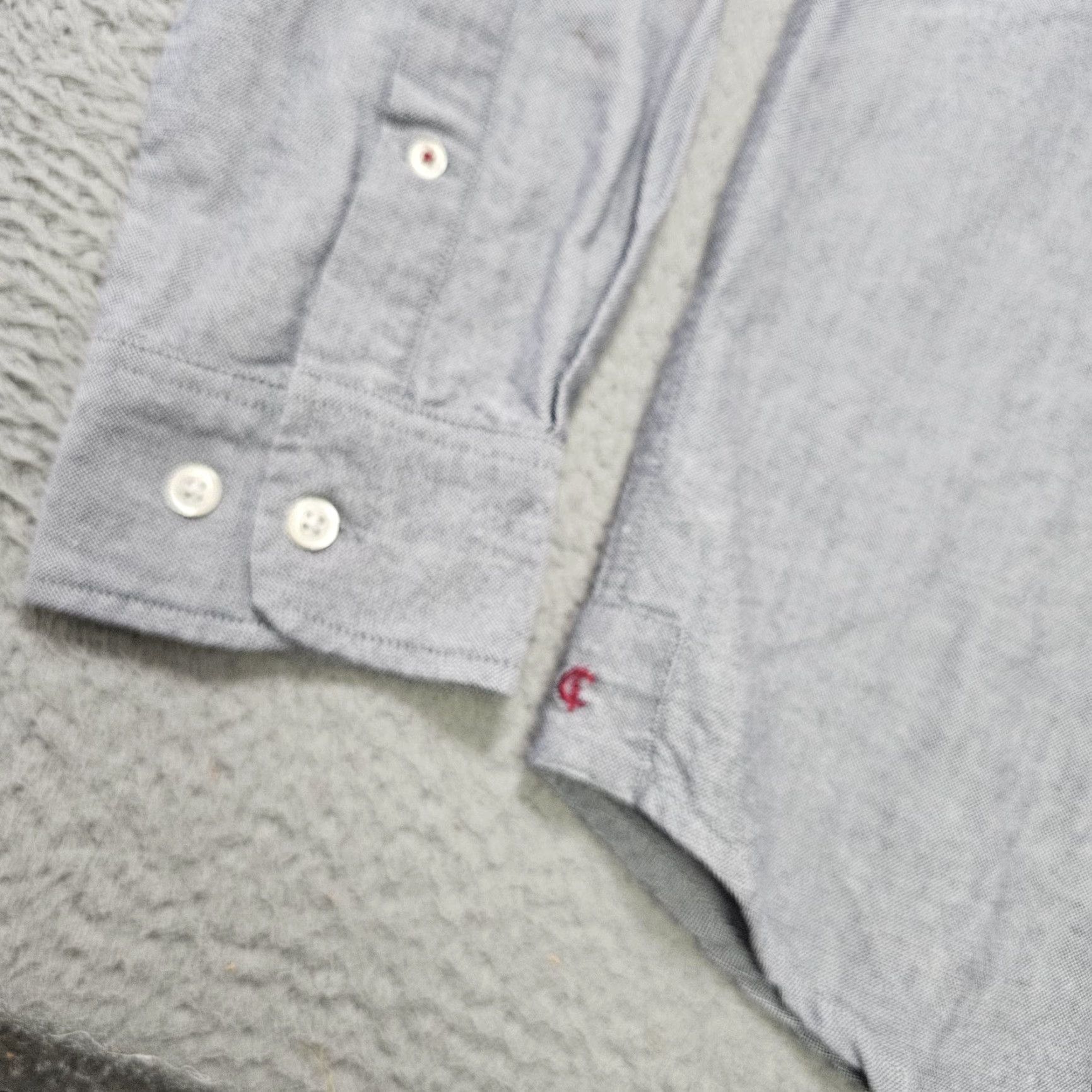 Vintage Criquet Shirt Mens Large Gray Button Down Oxford 100% Cotton Long Sleeve Casual Size US L / EU 52-54 / 3 - 5 Thumbnail