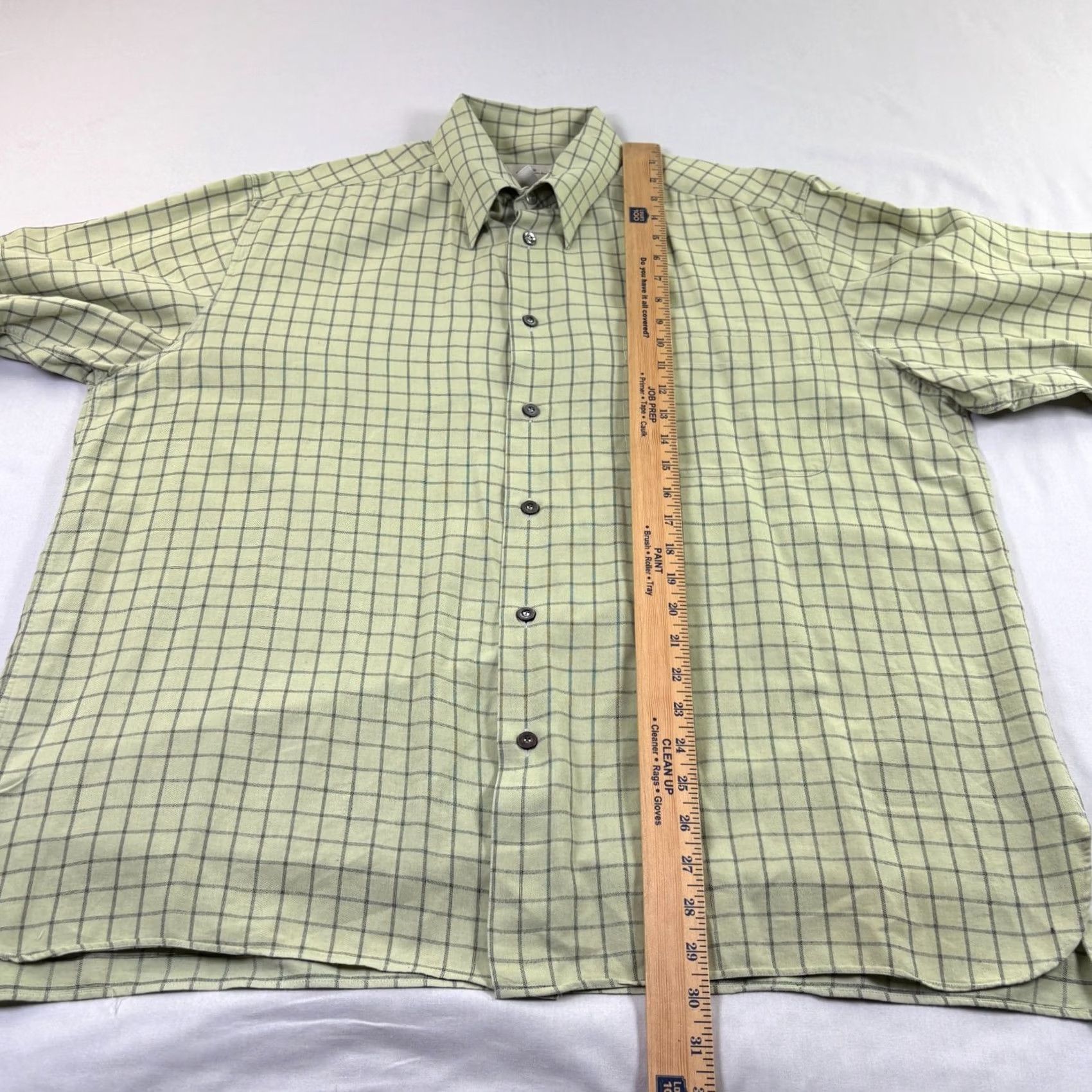 Ermenegildo Zegna VINTAGE Ermenegildo Zegna Shirt Mens XL Green Plaid Button Up Long Sleeve Size US XL / EU 56 / 4 - 6 Thumbnail