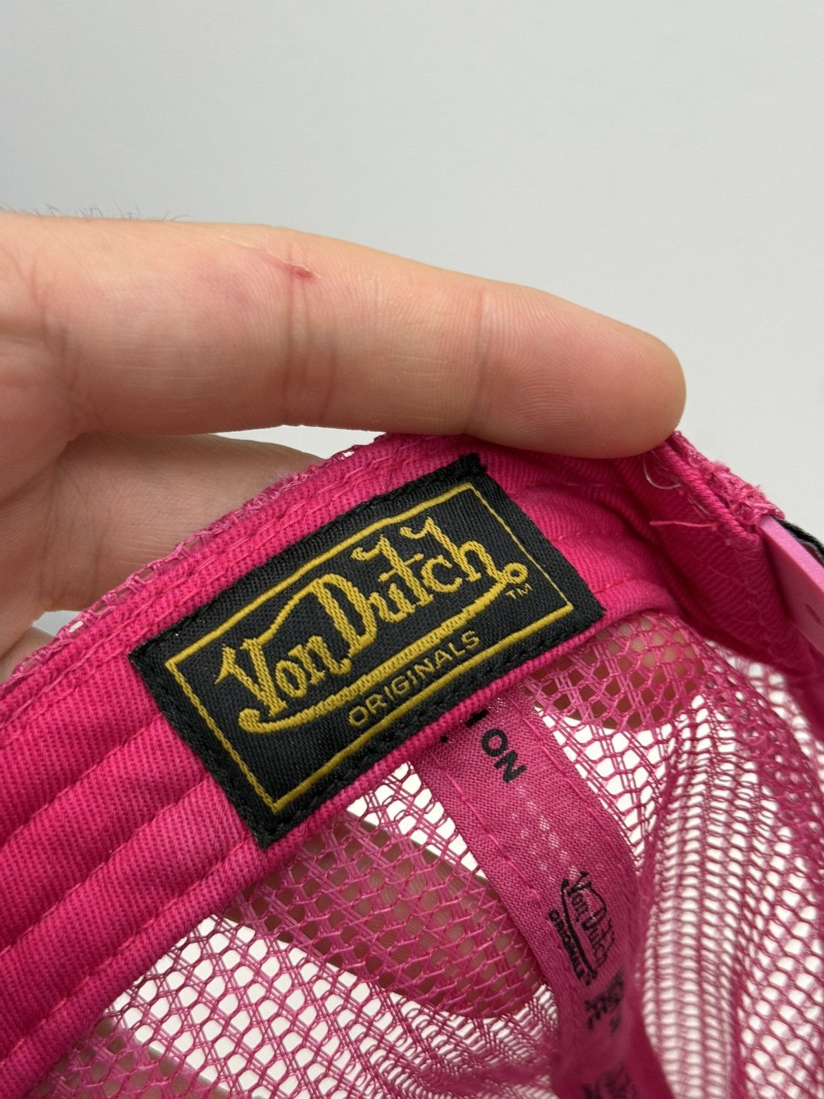 Von Dutch Von Dutch Streetwear Y2K Pink Camo Logo Hat Cap Size ONE SIZE - 3 Thumbnail