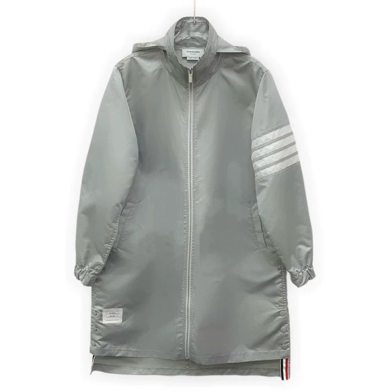 Thom Browne THOM BROWNE Grey Hooded Zip Windbreaker Size US XL / EU 56 / 4 - 1 Thumbnail