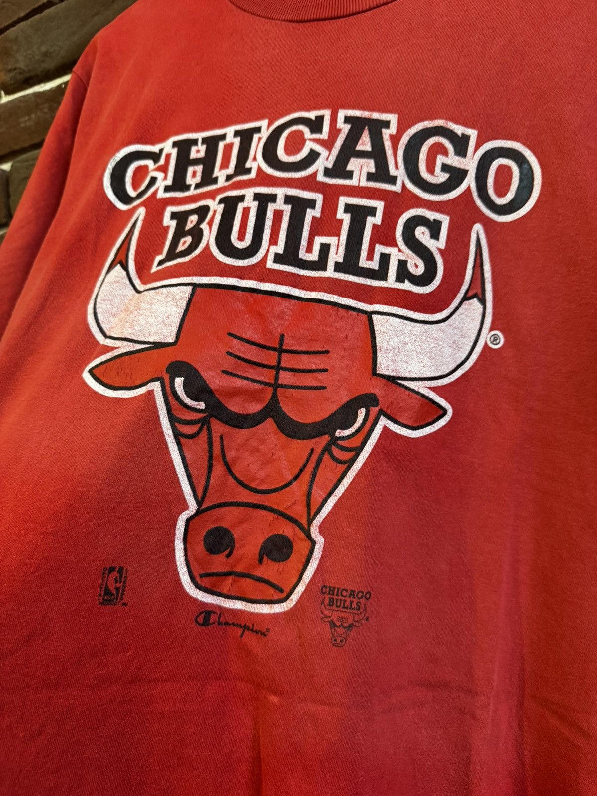 NBA Vintage 1990 Chicago Bulls Basketball NBA Tee Jordan Red M Size US M / EU 48-50 / 2 - 2 Thumbnail
