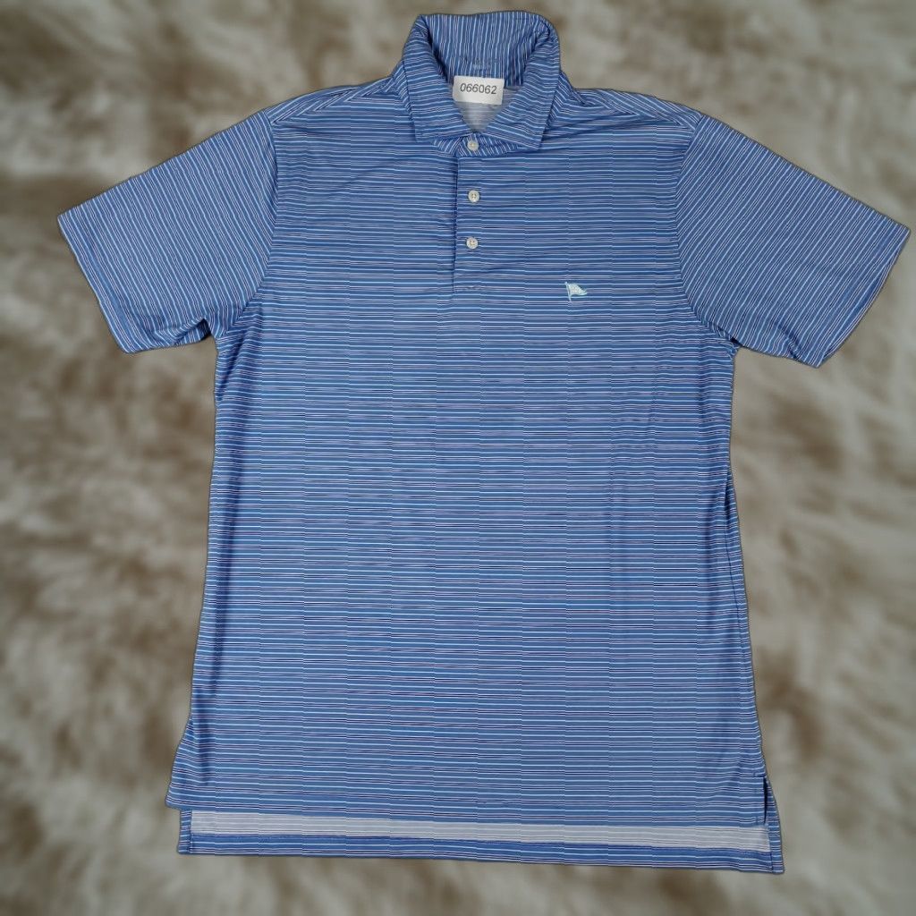 Vintage B Draddy Polo Shirt Mens Small Blue Striped Sports Shirt Polo Short Sleeve Casual Modern Preppy Size US S / EU 44-46 / 1 - 1 Thumbnail