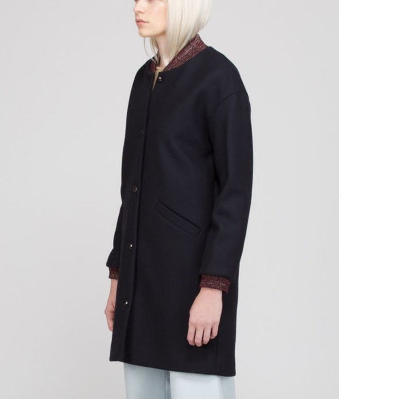 Other Des Petits Hauts MAURICETTE Stadium Coat Wool Marine Navy Size S / US 4 / IT 40 - 2 Thumbnail