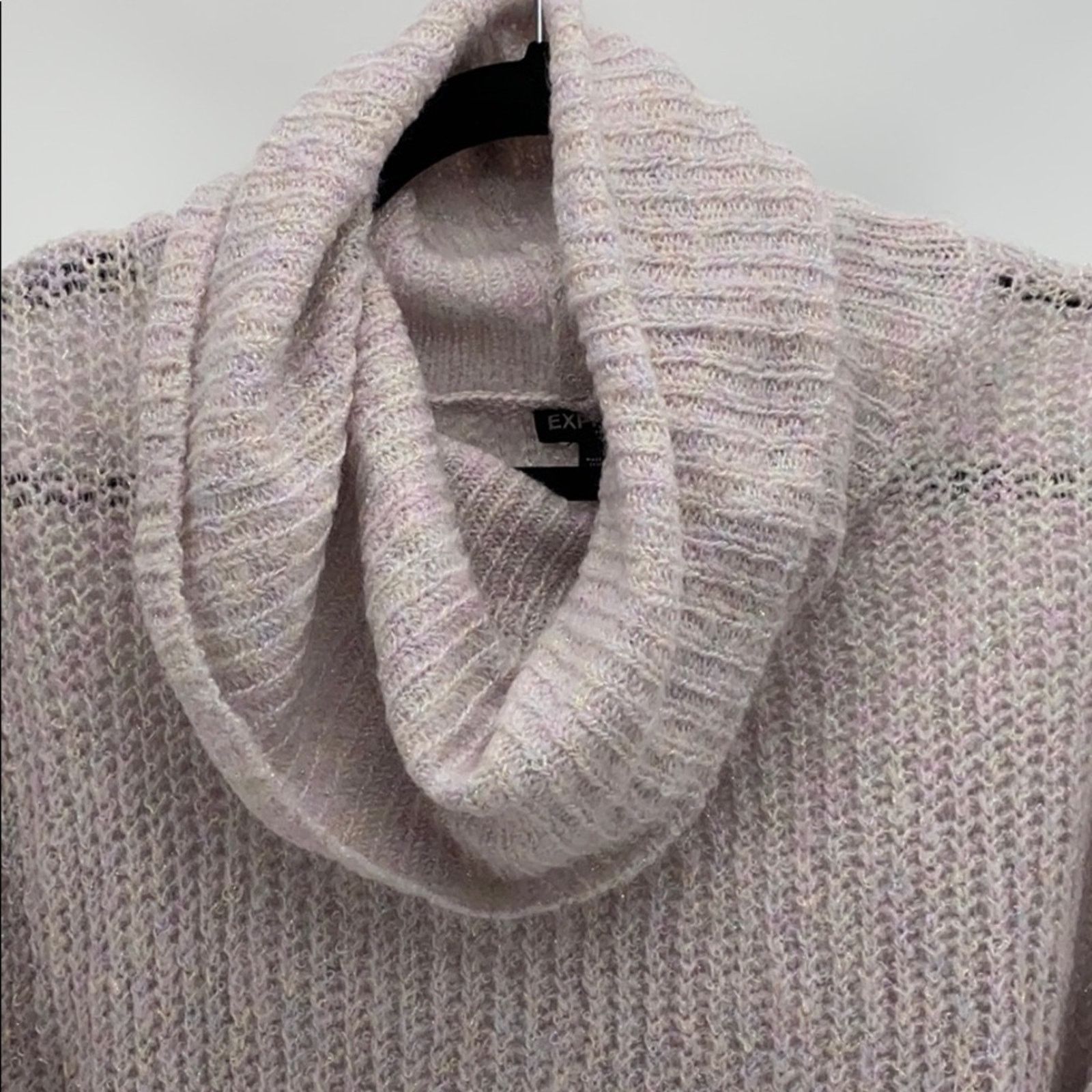 Express Express cowl lavender light metallic sheen oversized cozy Size S / US 4 / IT 40 - 3 Thumbnail