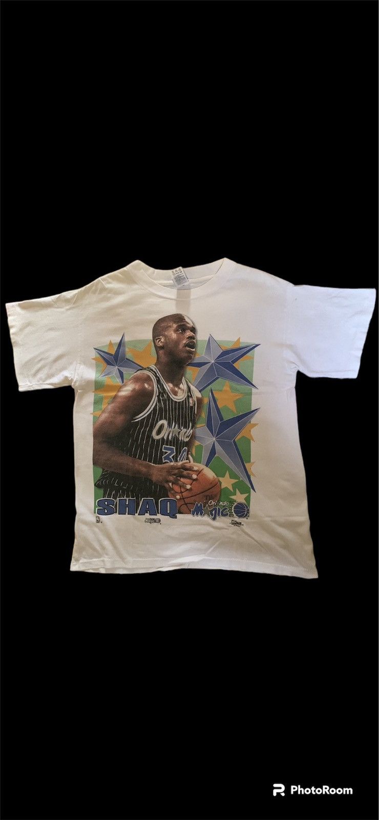 image of NBA x Vintage Shaq Oneil 90's in White, Men's (Size Medium)
