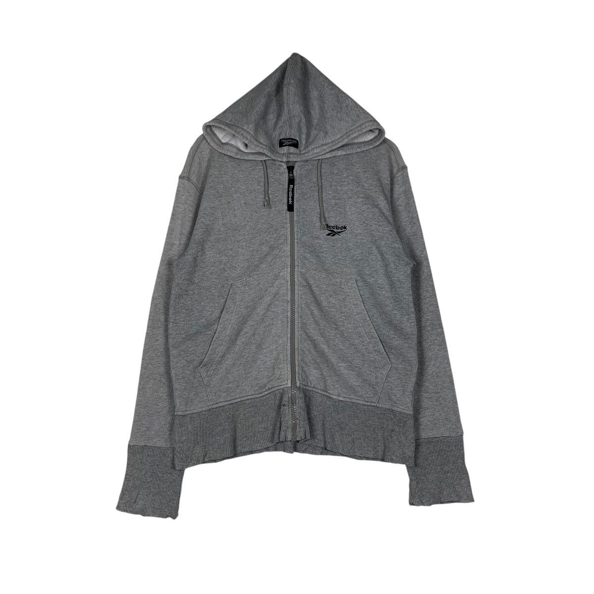 REEBOK Small Logo Zipper Hoodie Sweatshirt #1341-C60
