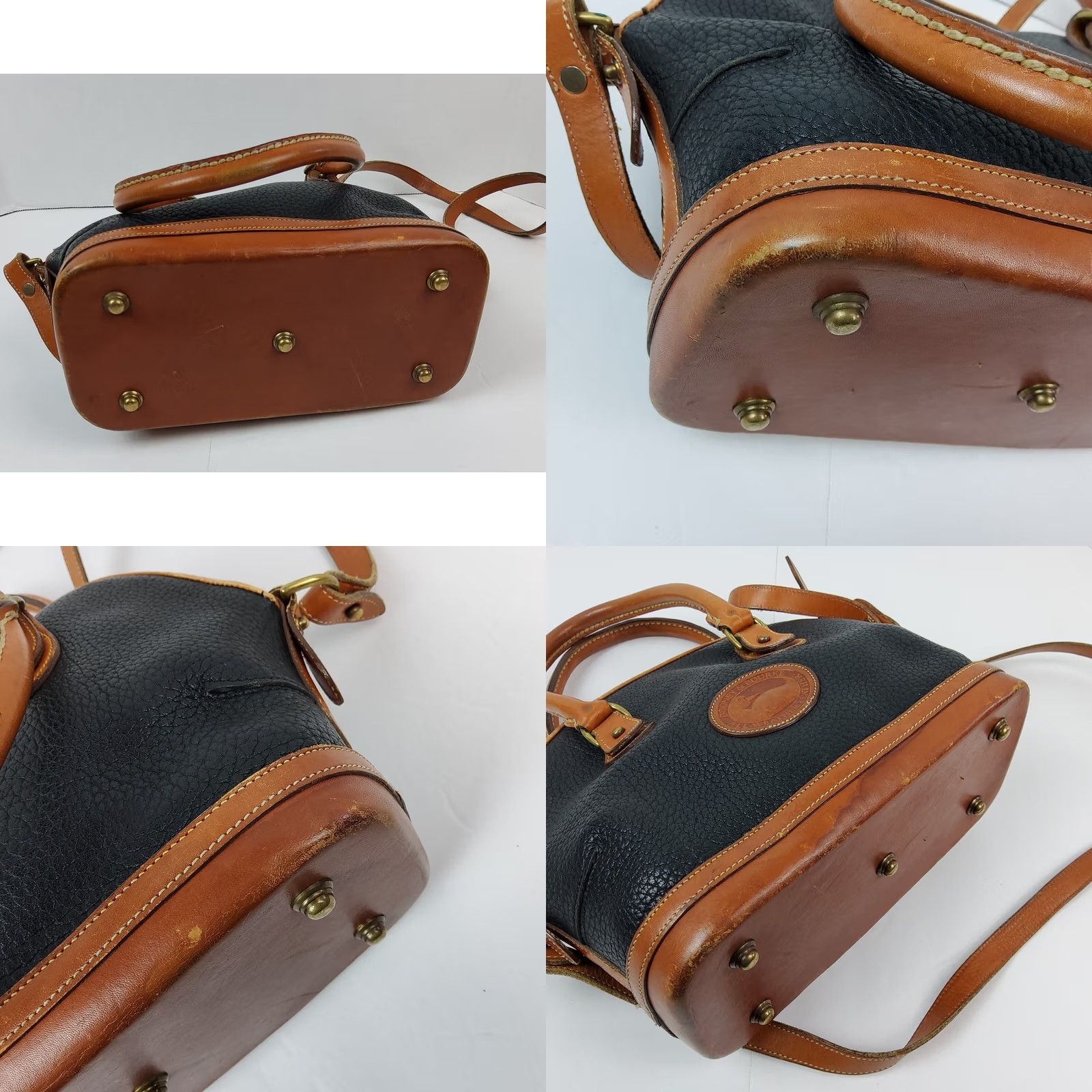 Dooney & Bourke VINTAGE Dooney & Bourke Leather Convertible Satchel/Top Handle Bag Women Black Purses Purse Size ONE SIZE - 8 Thumbnail