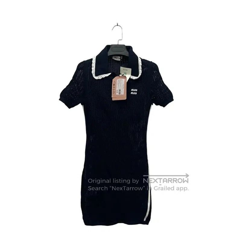 Miu Miu Miu Miu Women's Navy Blue Dress . Size XXS / US 00 / IT 34 - 2 Thumbnail