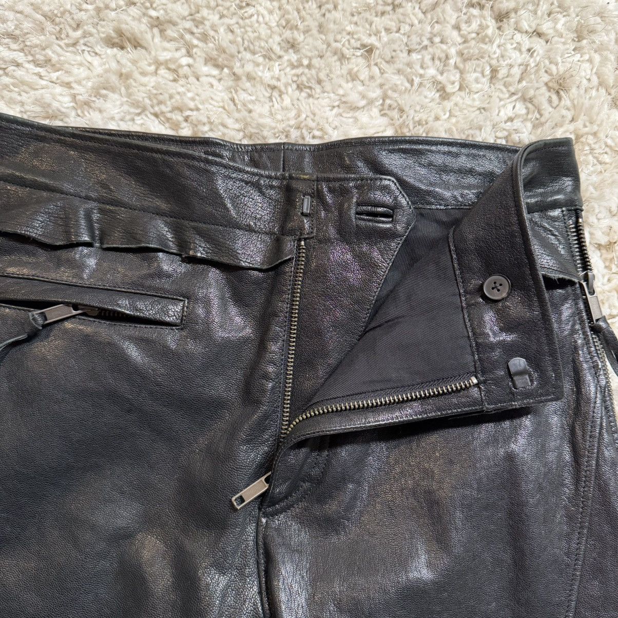 Haider Ackermann Haider Ackermann Leather Biker Pants with Tassels Size US 29 - 6 Thumbnail