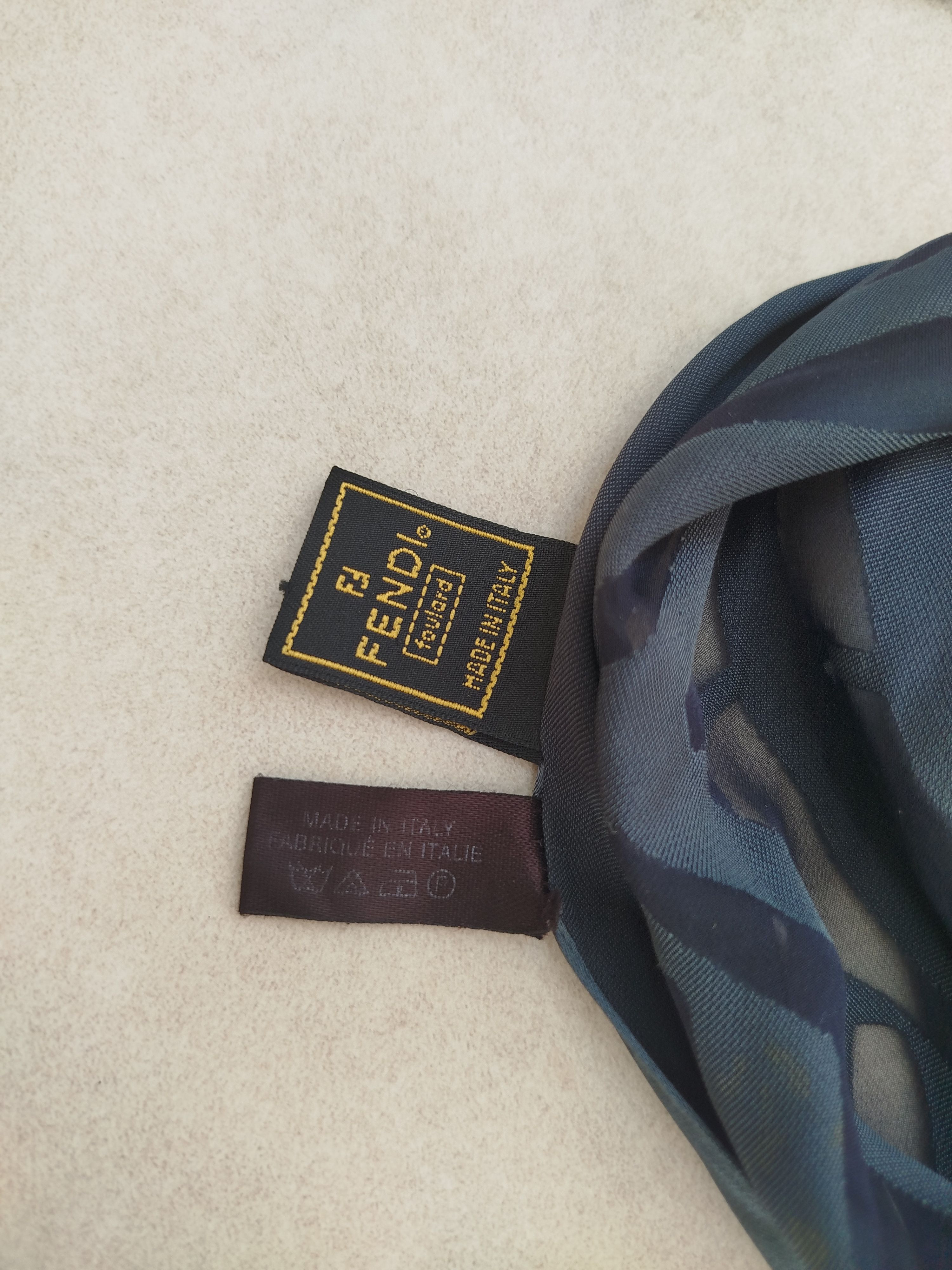 Fendi Fendi green silk rayon scarf Size ONE SIZE - 5 Thumbnail