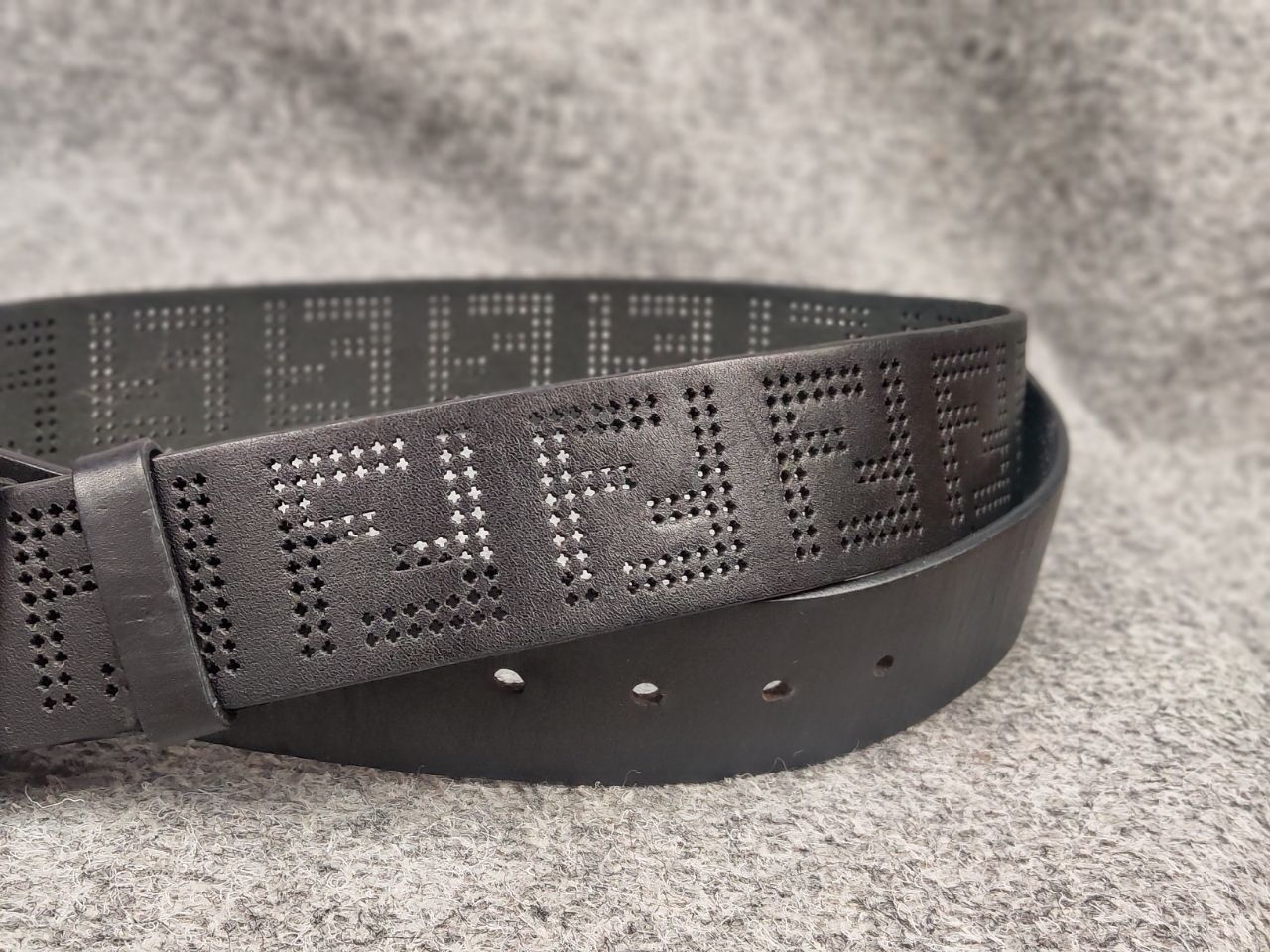 Fendi 🖤 Fendi FF zucca Logo authentic Leather Black Monogram Belt Size ONE SIZE - 6 Thumbnail