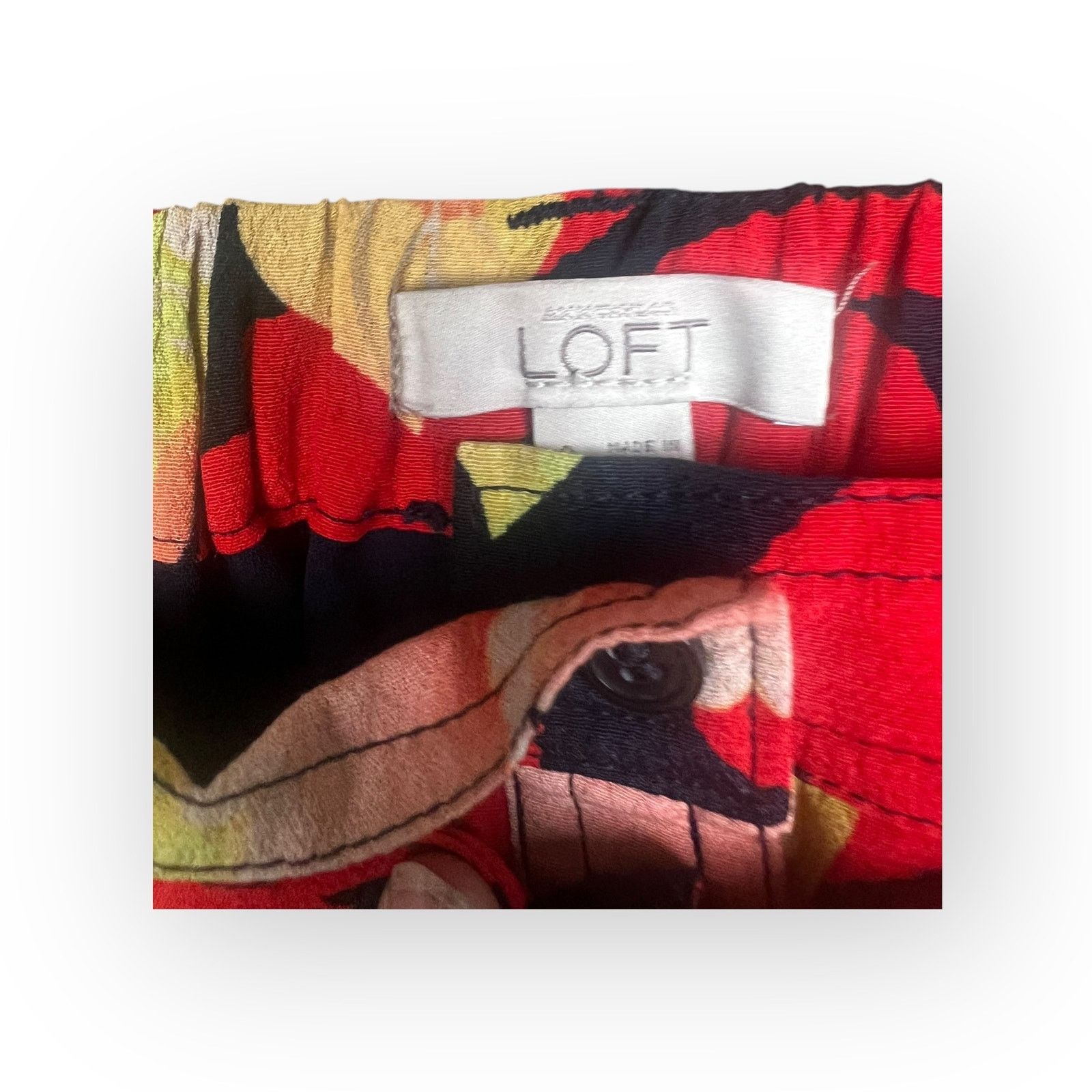 Loft Ann Taylor Loft Colorful Floral Tie-Waist Skirt Size Small Size 27" / US 4 / IT 40 - 7 Thumbnail
