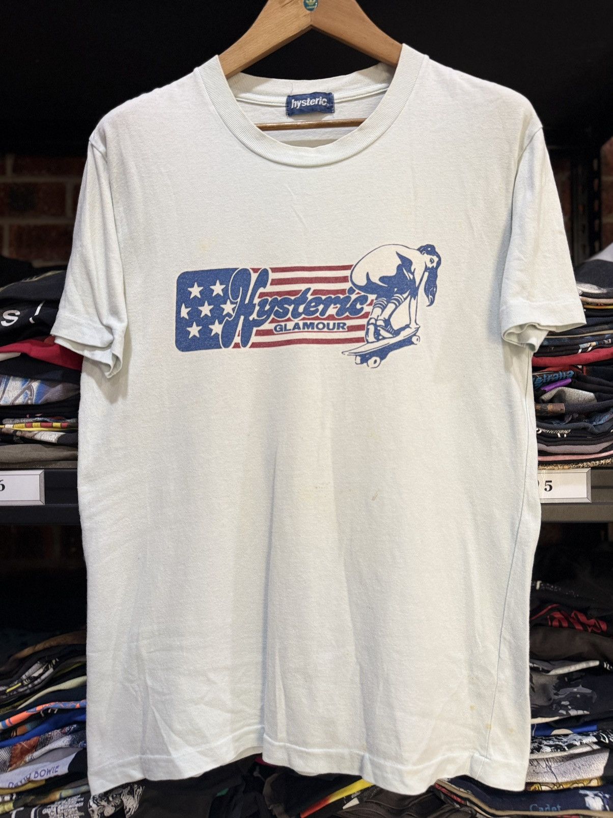 Vintage 90s Hysteric Glamour Girl Nekad Skateboard Faded Tee