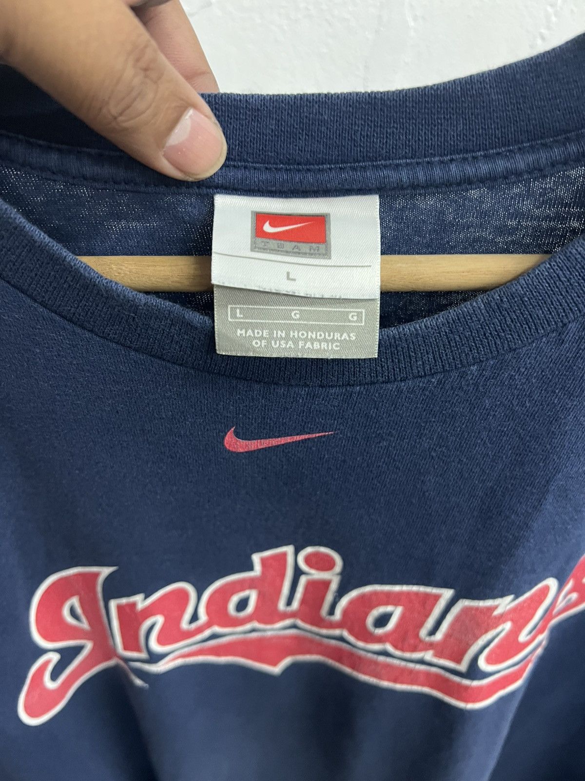 MLB × Nike × Vintage Vintage Rare Y2K Nike Indians MLB Tee Size US L / EU 52-54 / 3 - 8 Thumbnail