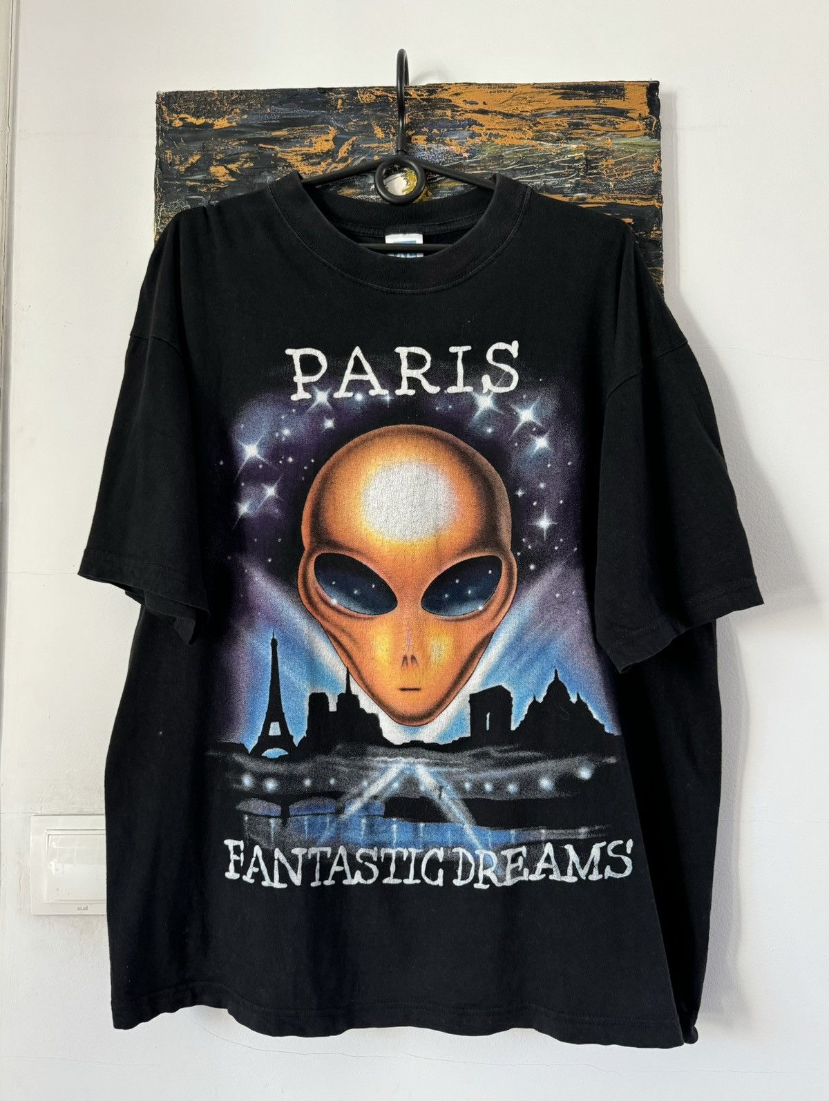 Alien Workshop × Band Tees × Vintage Vintage 90s Alien Paris Graphic Tee Size US XL / EU 56 / 4 - 1 Thumbnail