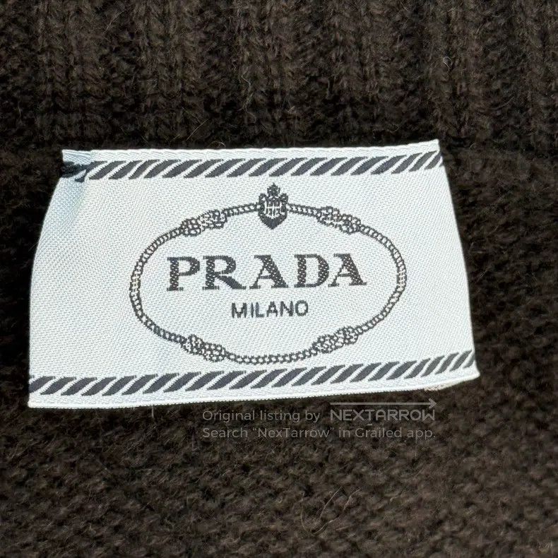 Prada Prada Black triangle high-necked cashmere dress Size S / US 4 / IT 40 - 5 Thumbnail