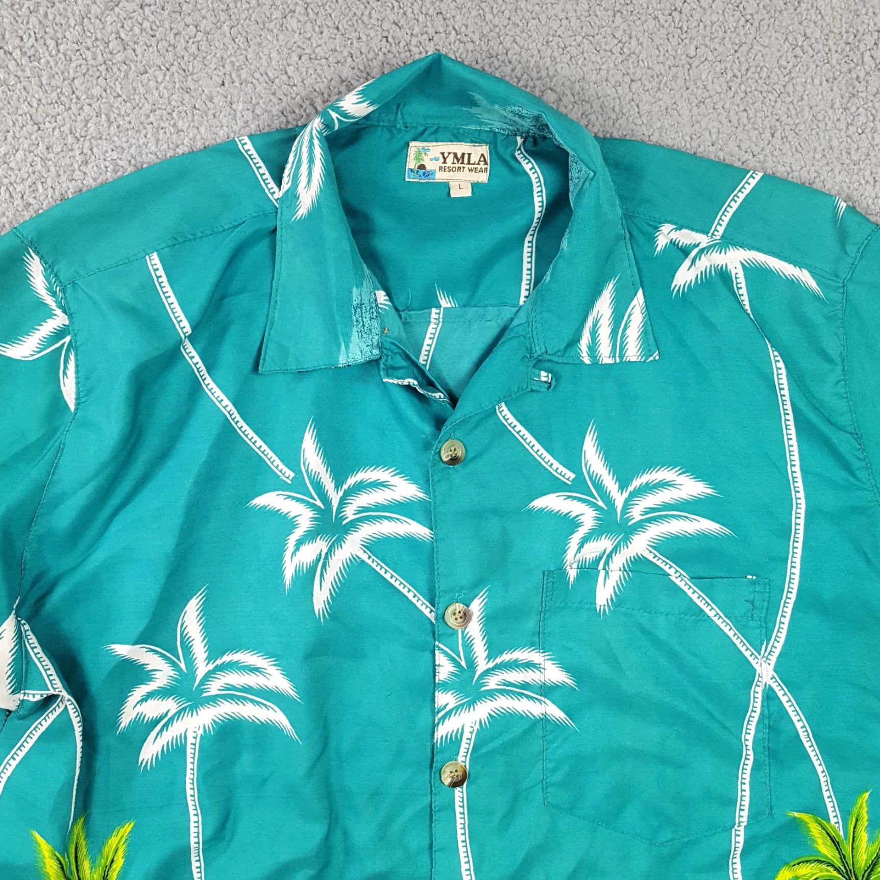 Vintage VINTAGE Hawaiian Biker Motorcycle Floral Men's Large Button Up Beach Camp Shirt Size US L / EU 52-54 / 3 - 2 Thumbnail