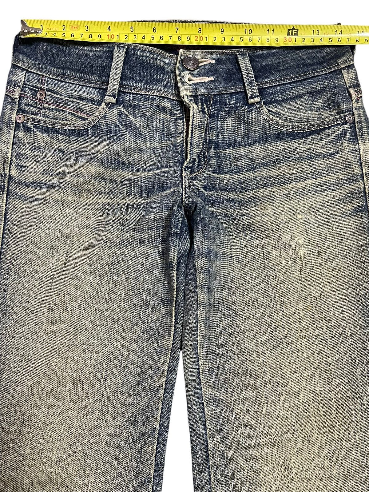 Tornado Mart Vintage Japanese Brand Mud Faded Wash Style Flare Jeans Size US 28 / EU 44 - 11 Thumbnail