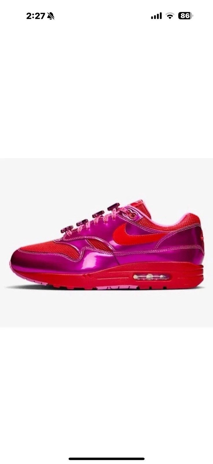 Nike Nike Air Max 1 'Valentine's Day' Pink Red HV2301-600 Unisex Size US 12 / EU 45 - 2 Thumbnail