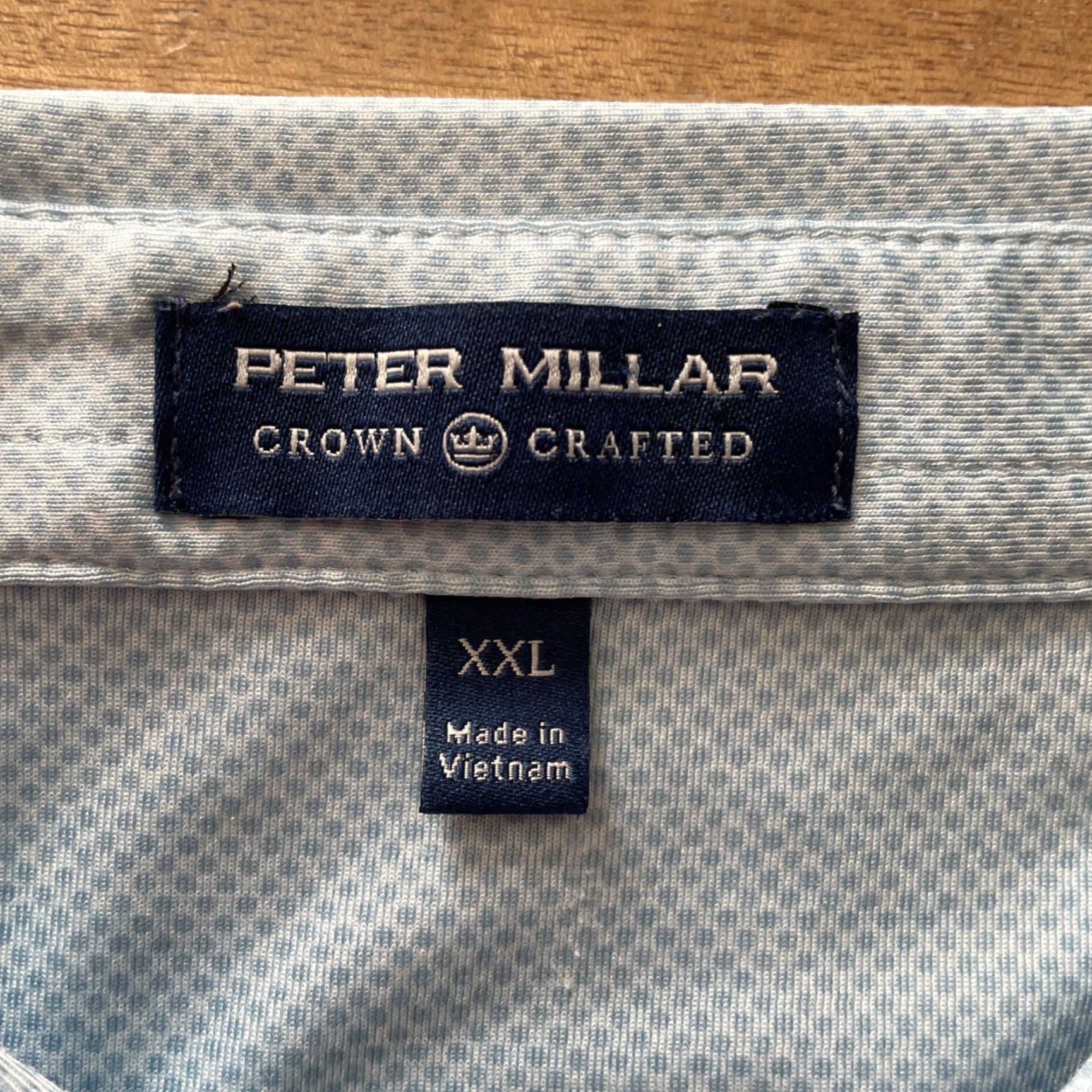 Peter Millar Peter Millar Crown Crafted Performance Polo Shirt Men 2XL Light Blue Argyle Logo Polo Shirt Size US XXL / EU 58 / 5 - 3 Thumbnail