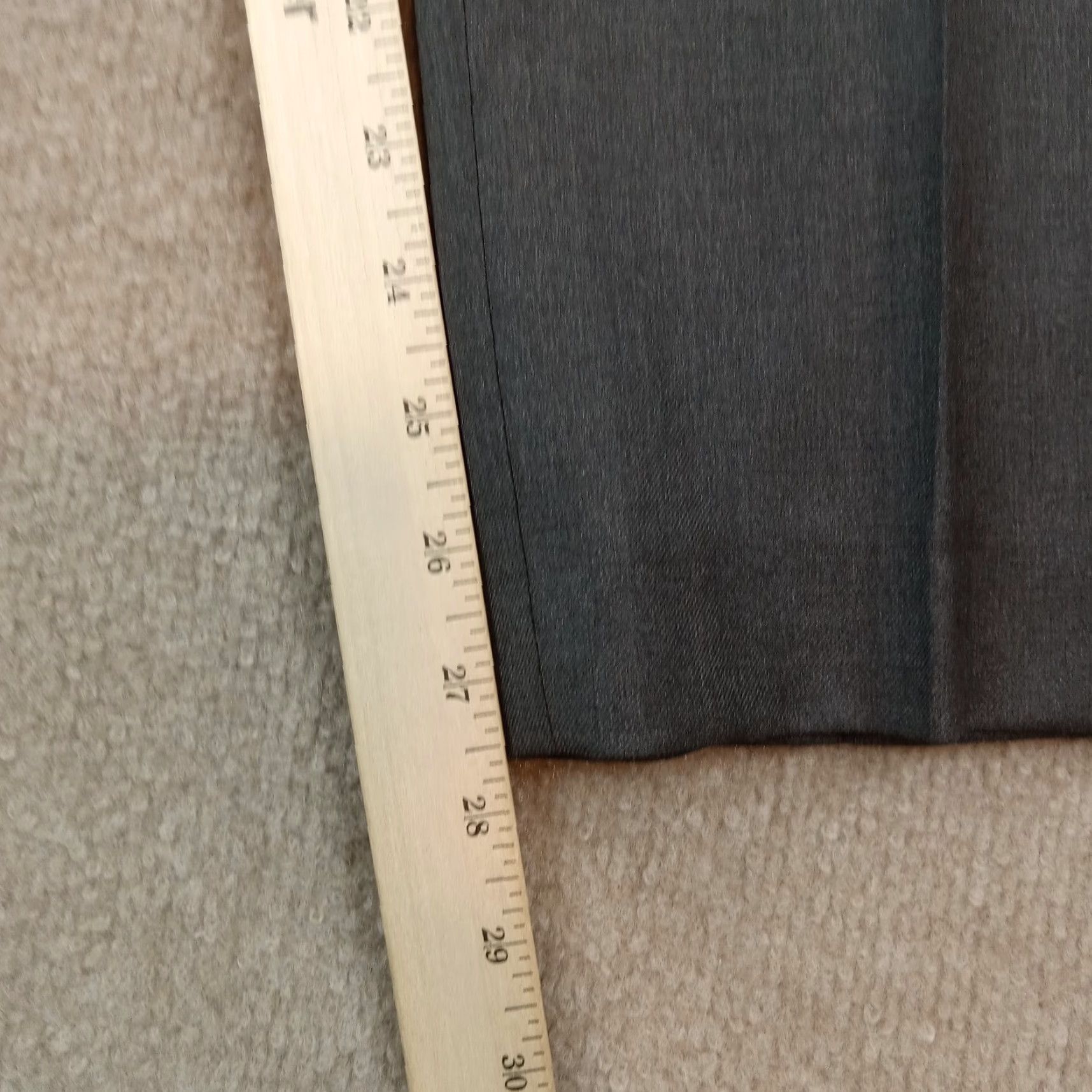 Vintage Gunex Women's Grey Wool Dress Pants Size 14 (35x27) Lightweight Straight Leg Size 35" - 3 Thumbnail