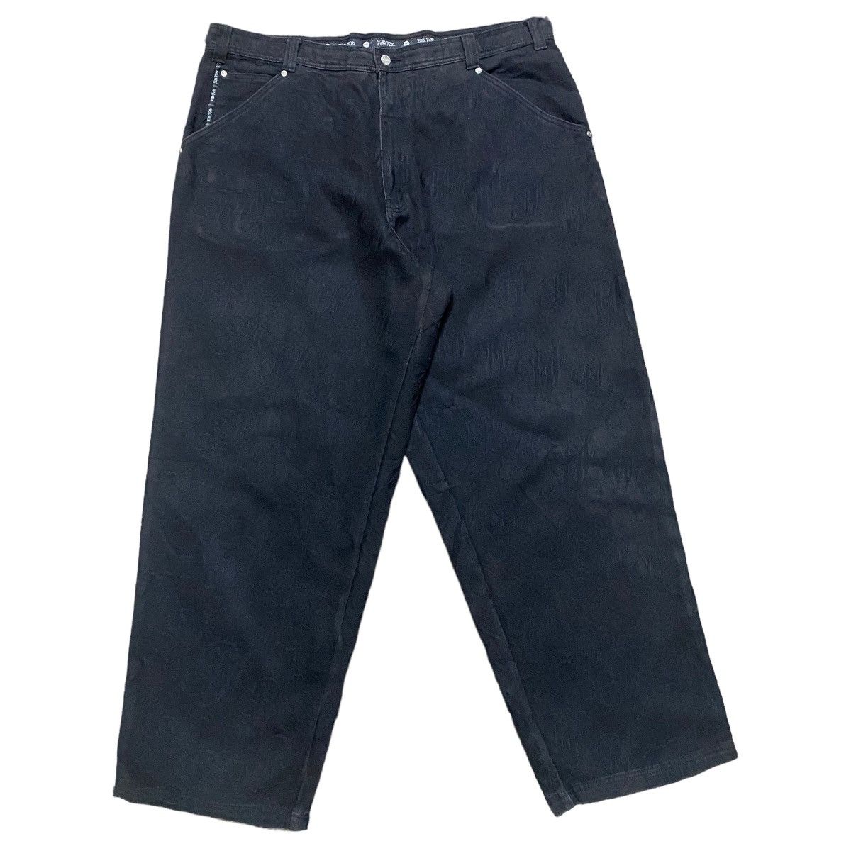 Marc Buchanan Vintage Pelle Pelle Monogram Denim Baggy Pants Size US 44 / EU 60 - 2 Thumbnail