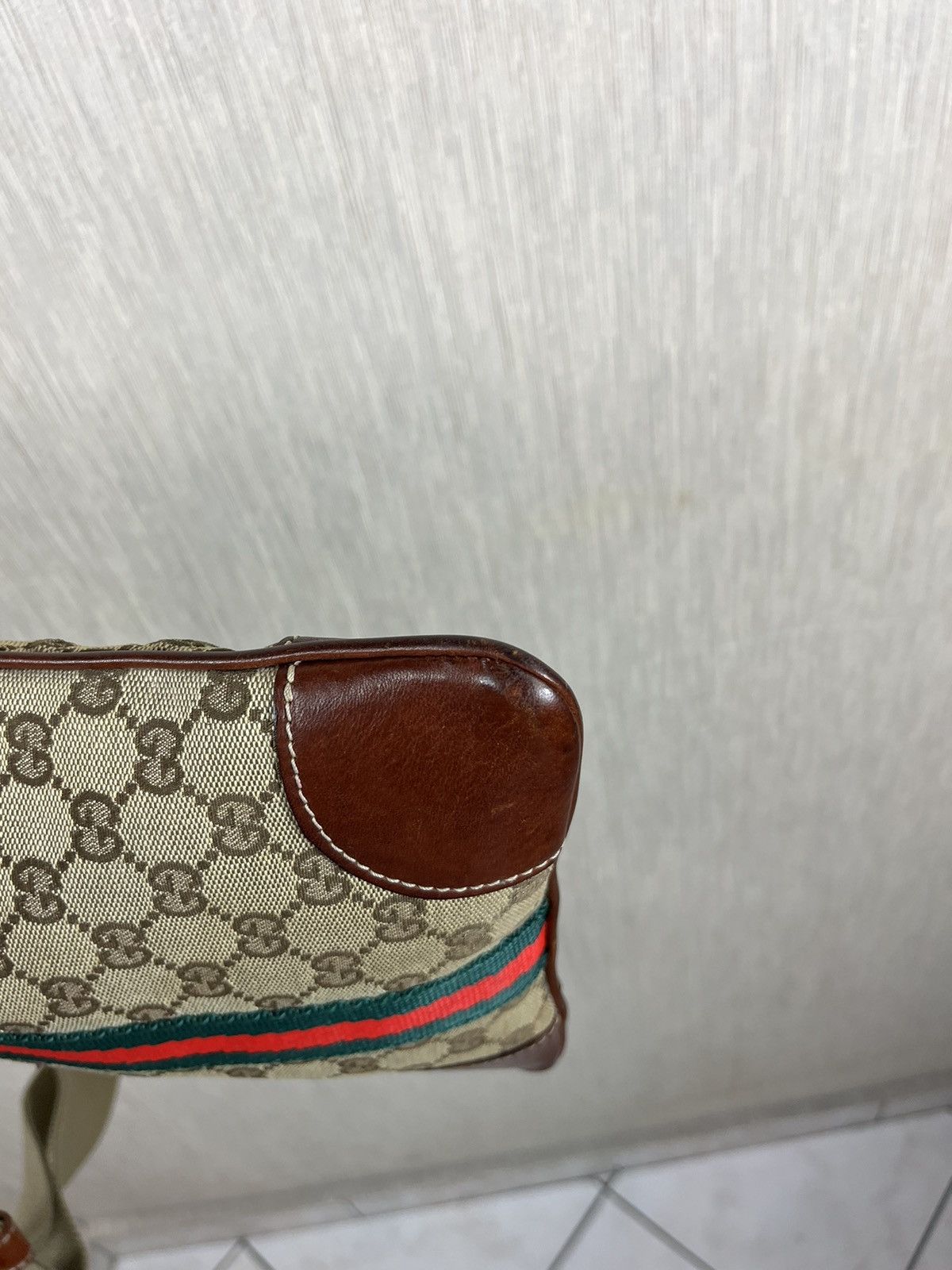 Vintage rare Gucci vintage canvas messenger bag GG monogram leather Size ONE SIZE - 24 Thumbnail