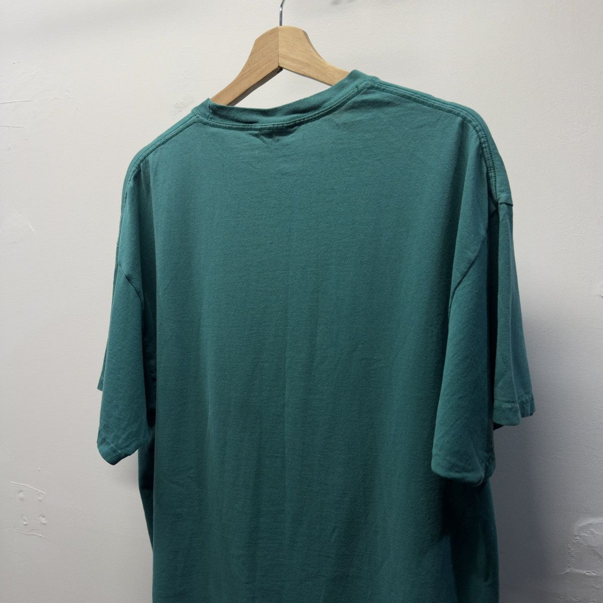 Vintage Faded Teal Blue Green Pocket Tee ERD Grunge Chrome Thrashed Size US XL / EU 56 / 4 - 4 Thumbnail