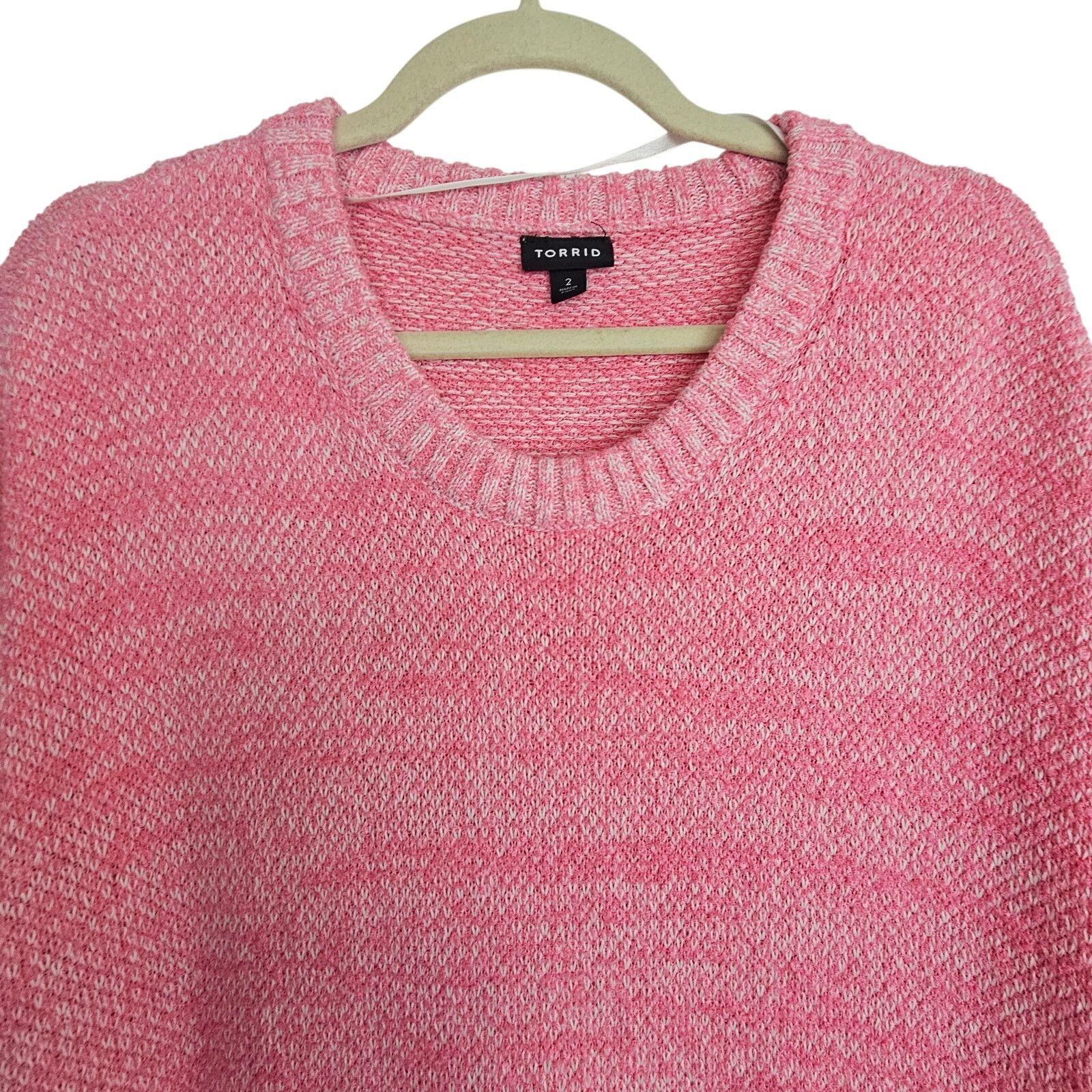 Corridor Torrid Sweater Pink Pullover Sweater Drop Shoulder Pink 2X Size XXL / US 16-18 / IT 52-54 - 3 Thumbnail