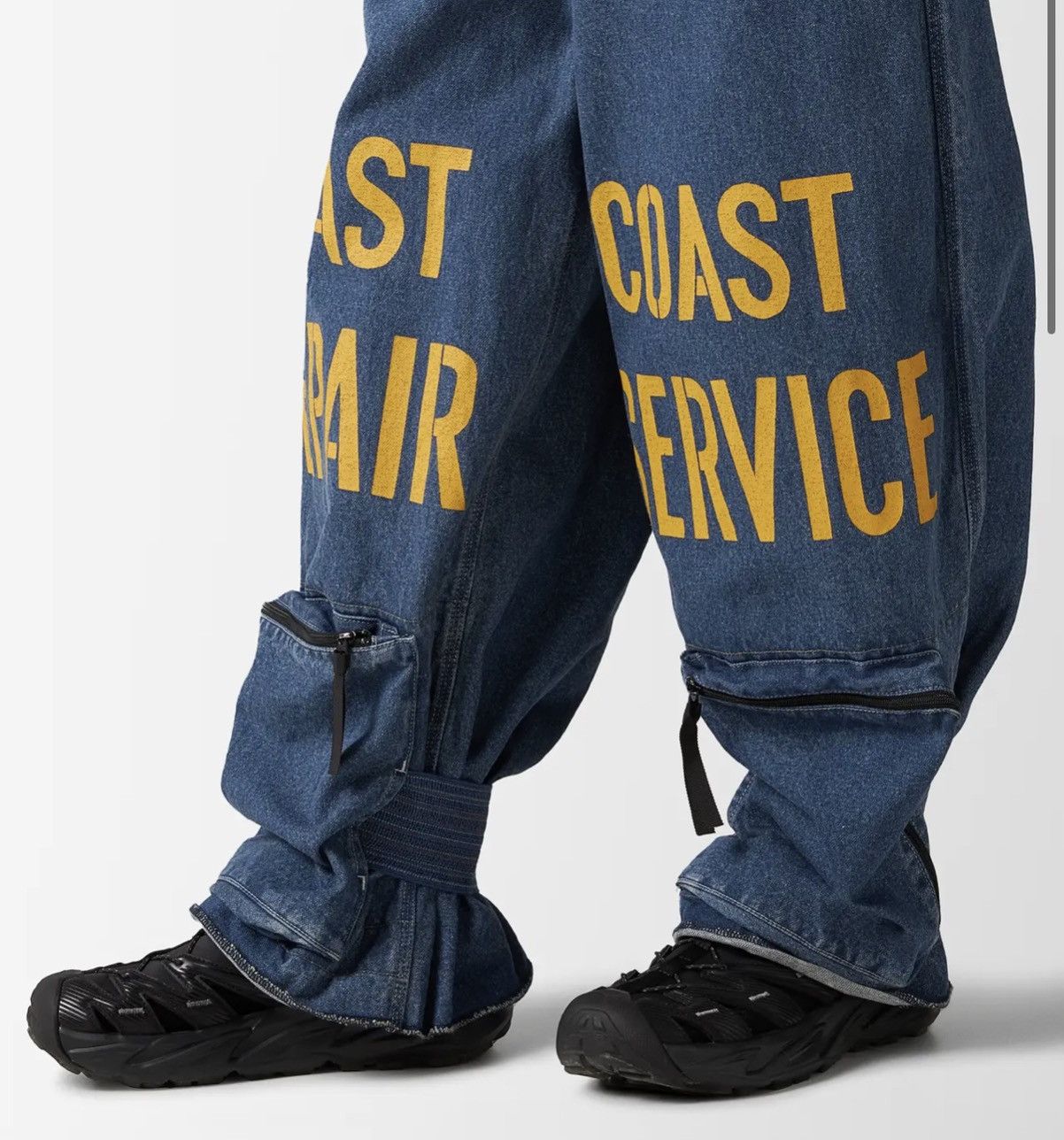 Kapital Kapital 12.5oz Denim East Coast Repair Man Track Pants Size US 30 / EU 46 - 11 Thumbnail