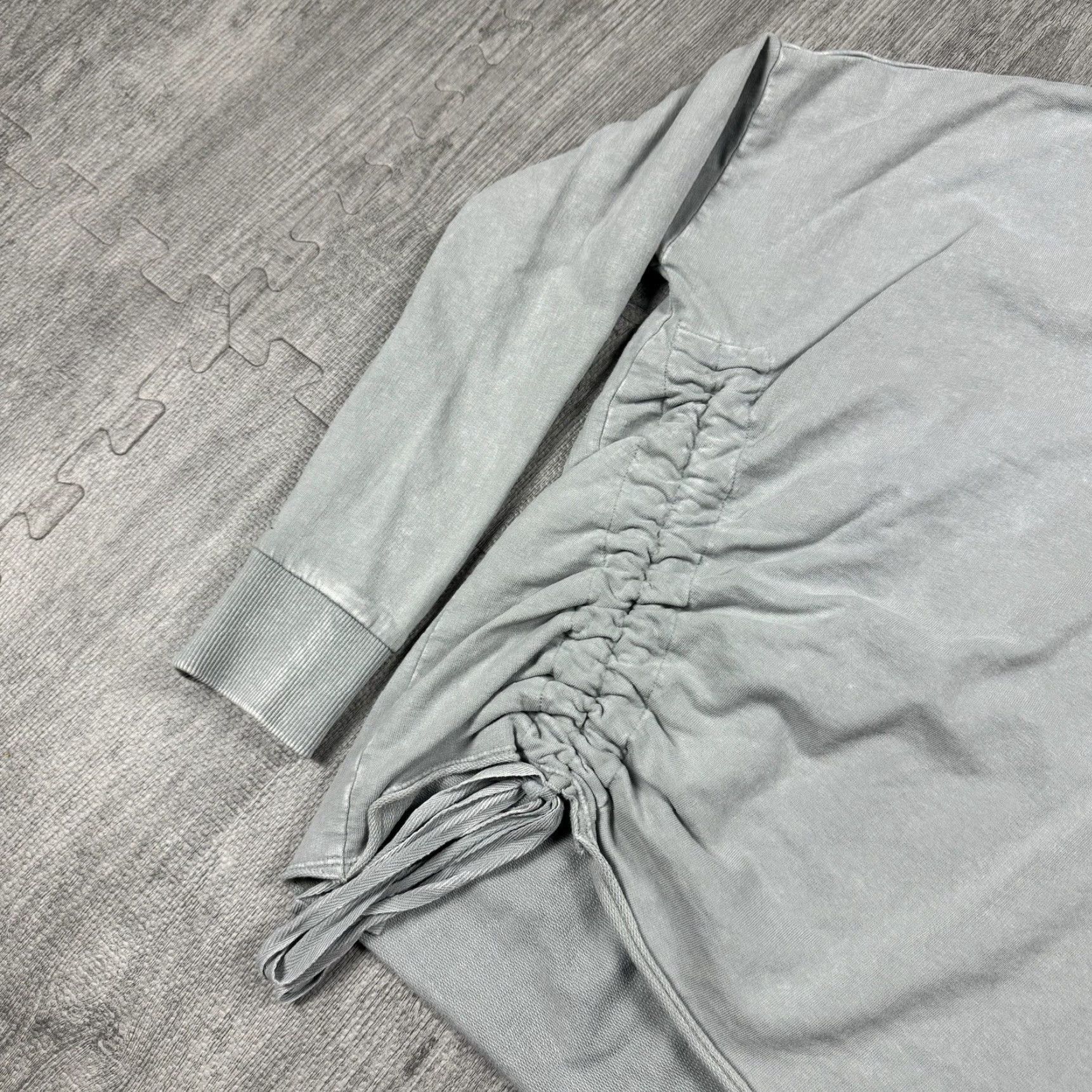 Vintage 525 America Sweater Women NWT Tie Scrunched A3802 Heather Grey Melange XS Size XS / US 0-2 / IT 36-38 - 3 Thumbnail