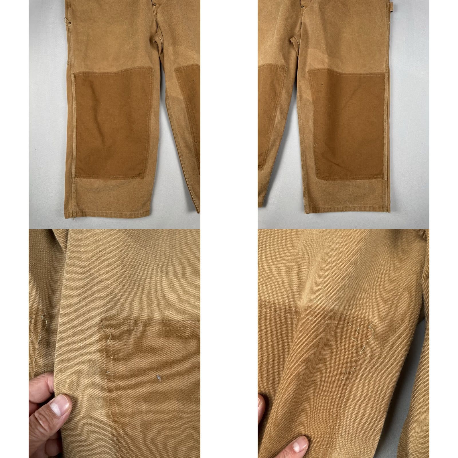 Carhartt VINTAGE Carhartt Union Made Double Knee Overalls USA Distressed Faded Workwear Brown 46 Mens Size US 30 / EU 46 - 8 Thumbnail