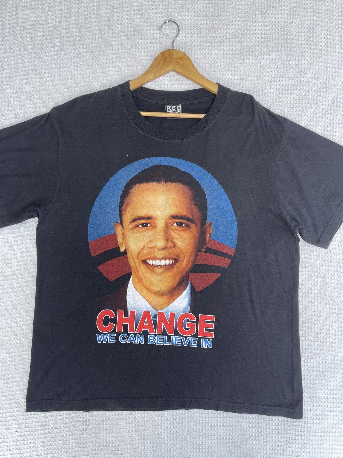 Rap Tees × Vintage Last Drop🔥Vtg OBAMA President’s Change We Can Believe In Tee Size US XL / EU 56 / 4 - 6 Thumbnail
