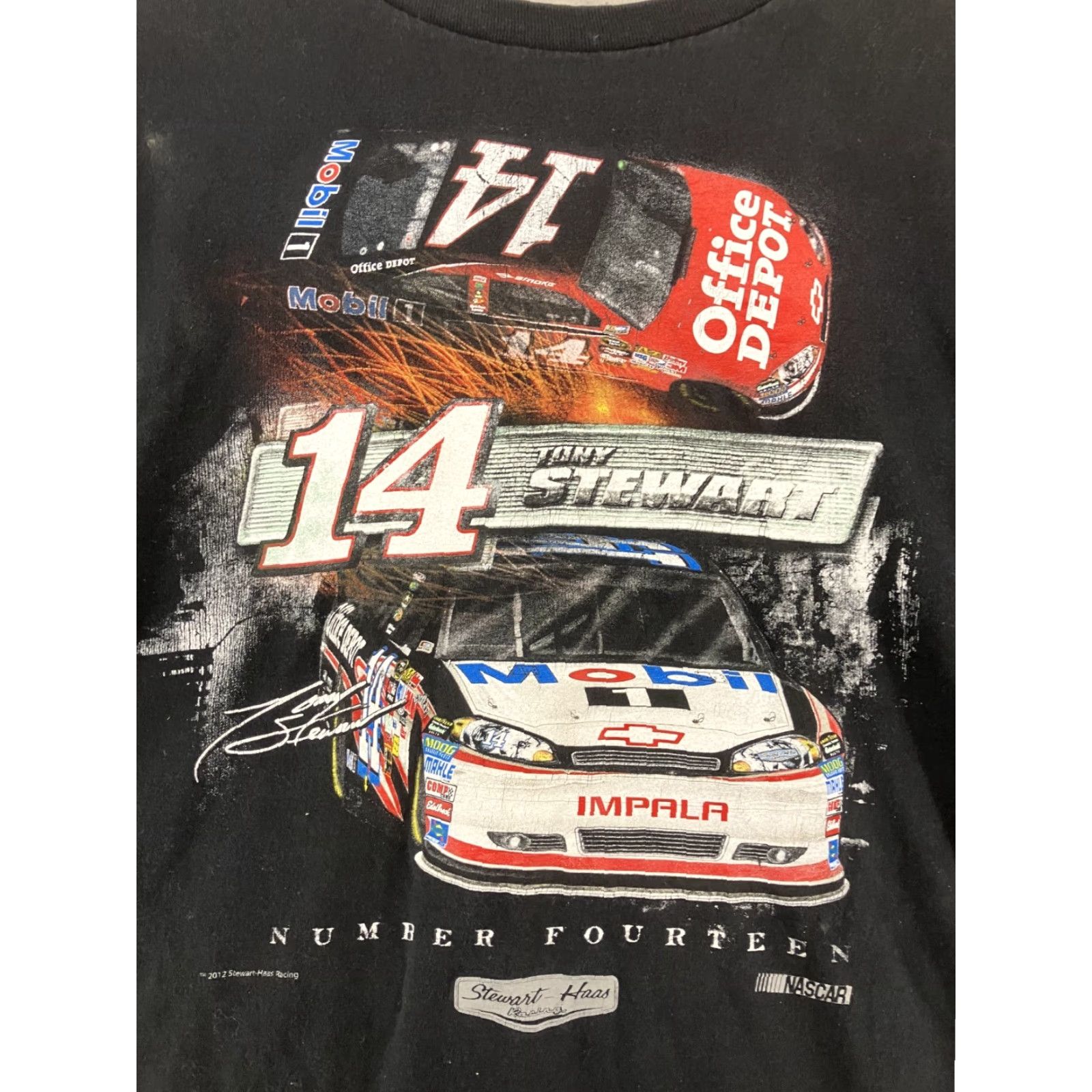 Chase Authentics NASCAR Tony Stewart Chase Authentics Black TShirt Mens 2XL Number Fourteen Shirt Men Black NASCAR Size US XXL / EU 58 / 5 - 2 Thumbnail