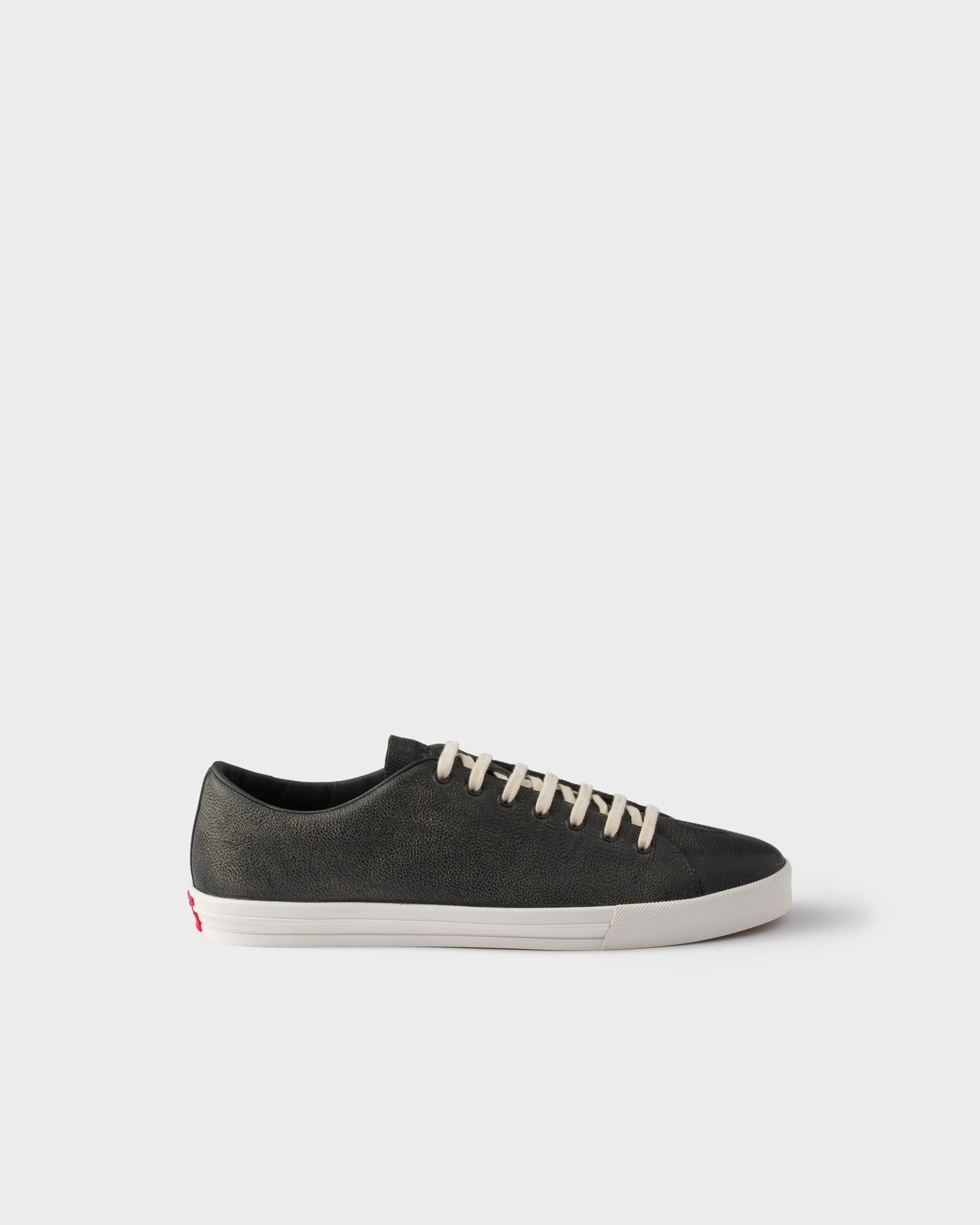 Prada o1w1db10426 Aged-Effect Leather Sneakers in Black Size US 9 / EU 42 - 2 Thumbnail