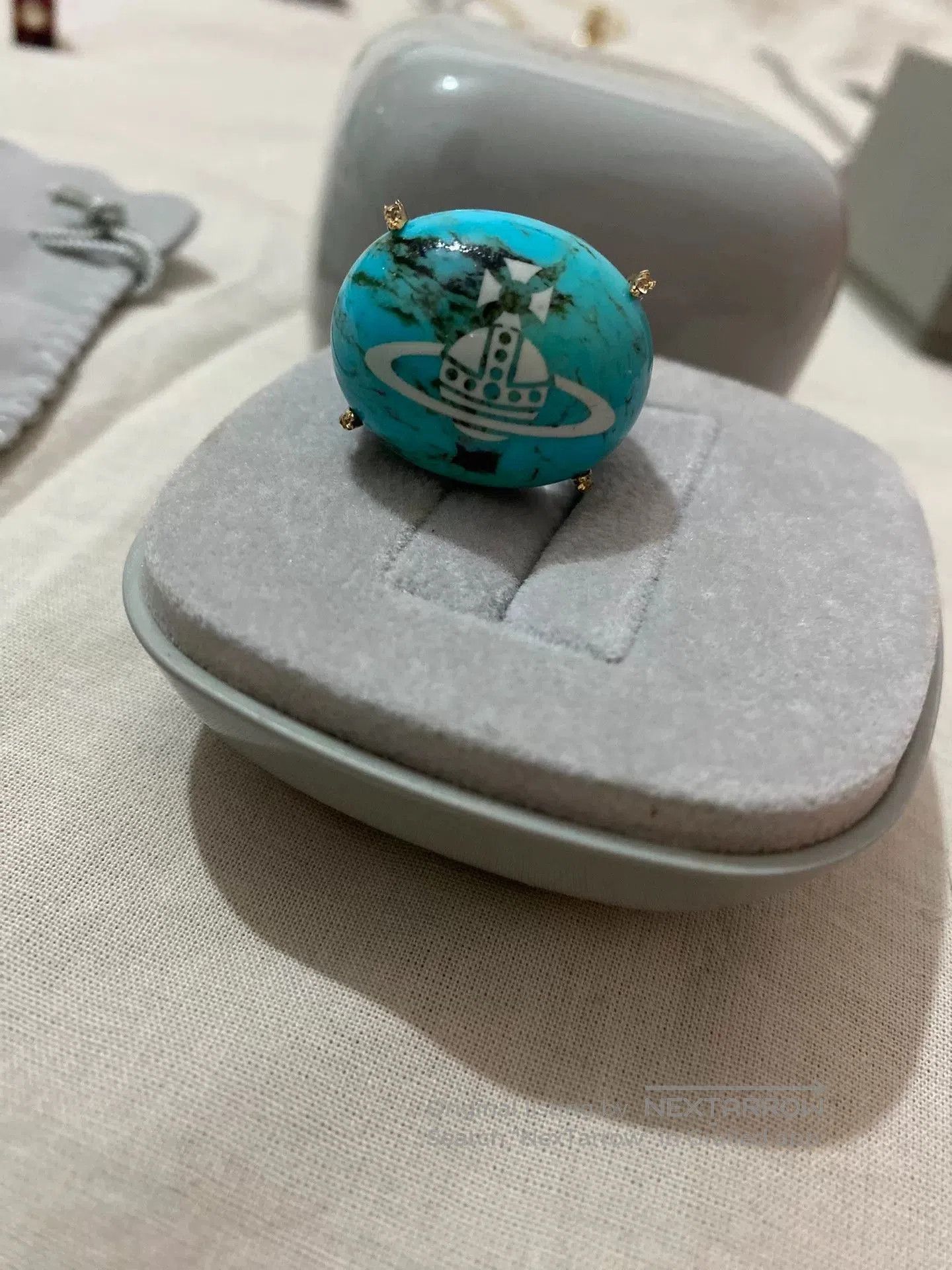 Vivienne Westwood vivienne westwood turquoise claw ring. Size ONE SIZE - 3 Thumbnail