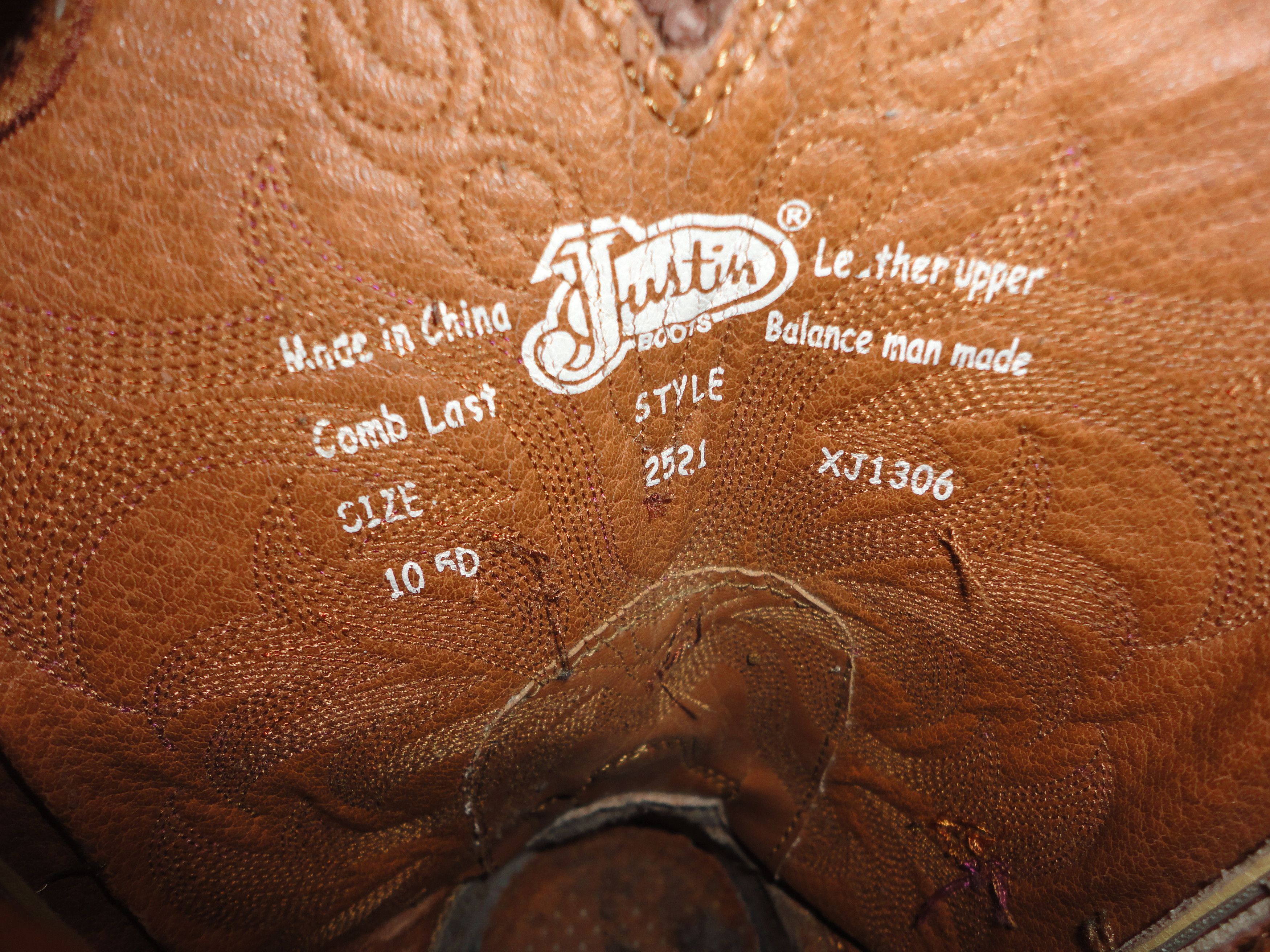 Justin Boots Justin Brown Western Square Toe Boots Size 10.5 Size US 10.5 / EU 43-44 - 7 Thumbnail