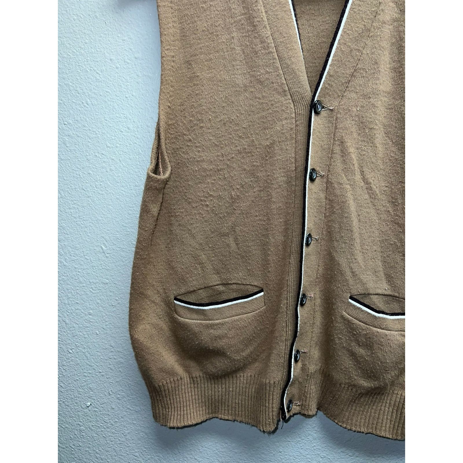 Vintage Vintage Pure Orlon By Campus Sweater Vest Brown VTG 70s 80s Size US M / EU 48-50 / 2 - 4 Thumbnail