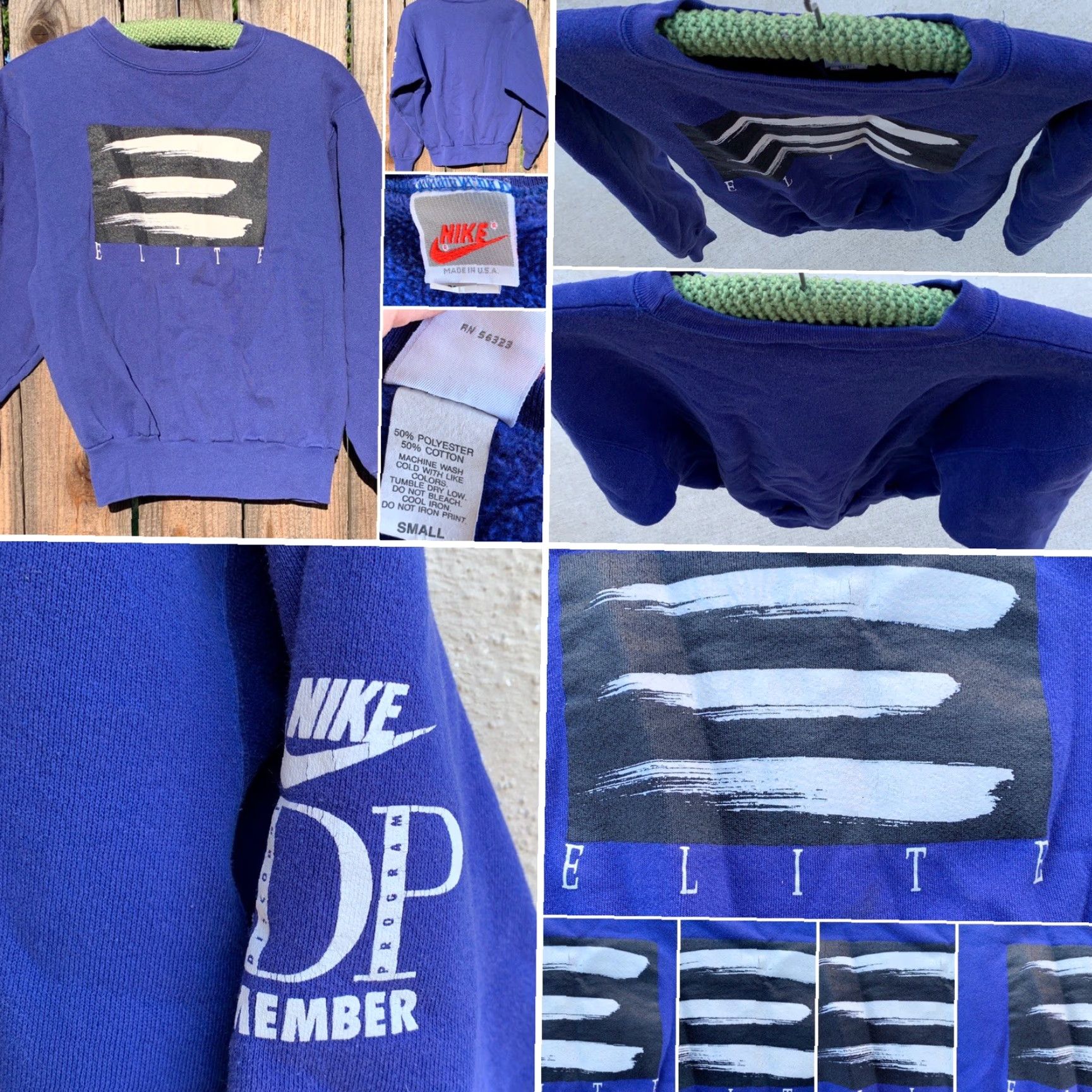 Nike Nike Elite IDP Member Sweatshirt Graphic Sweatshirt Crew Neck Made In USA Sz S Vintage Men’s Blues Size US S / EU 44-46 / 1 - 6 Thumbnail