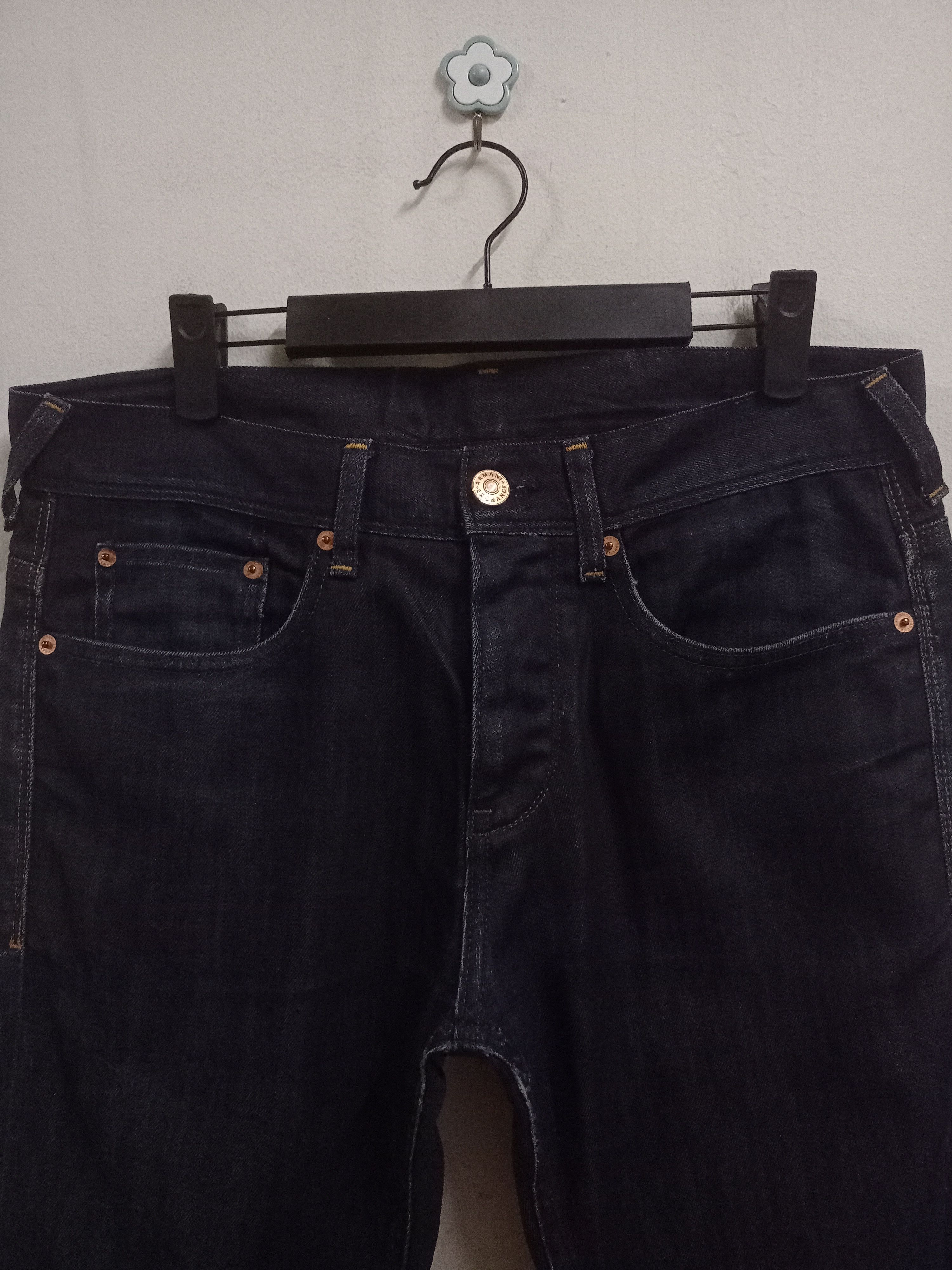 Armani × Armani Exchange Vintage Armani Raw Denim Indigo Style Jeans 33x27 Size US 33 - 4 Thumbnail