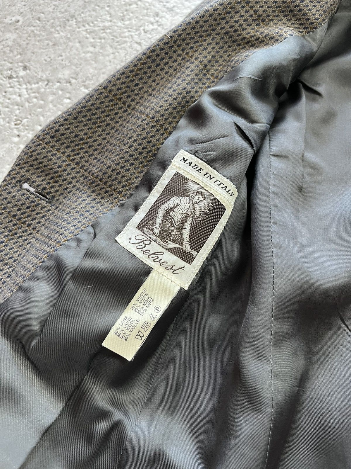 Belvest × Vintage Belvest Italy men’s blazer jacket wool checkered vintage 90s Size 34R - 8 Thumbnail