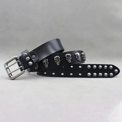 Japanese Brand Momoko x Erika Skull Studded Punk VS Cowboy Belts Size 40 - 2 Thumbnail