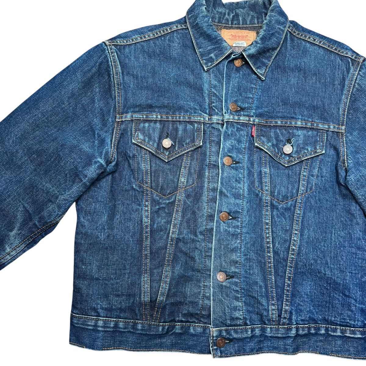 Levi's 60s Levi’s Big E Type III Trucker Blanket Lined Denim Jacket Size US L / EU 52-54 / 3 - 8 Thumbnail