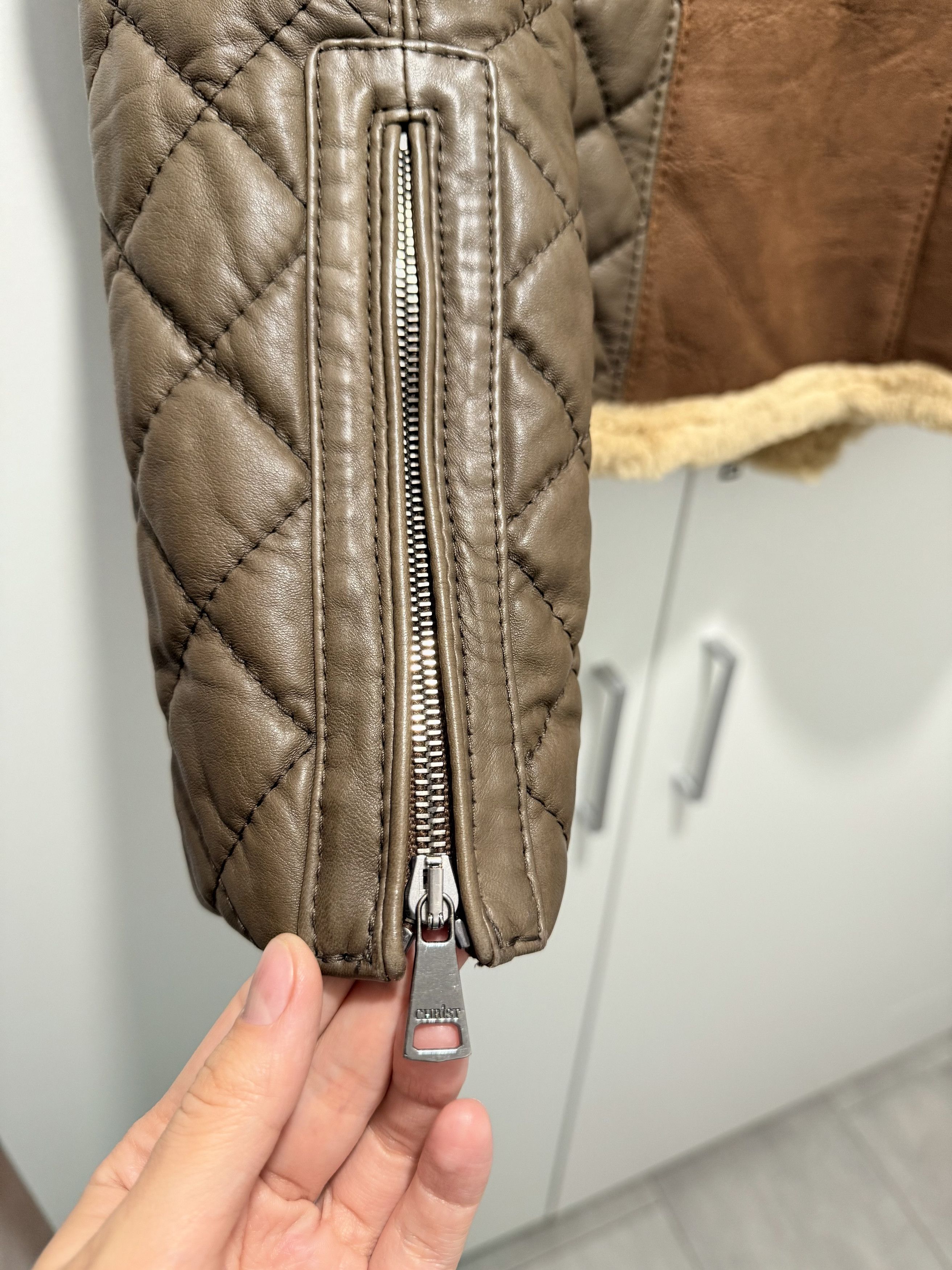 Other Werner Christ Shearling Lambskin Biker Jacket Size M / US 6-8 / IT 42-44 - 6 Thumbnail