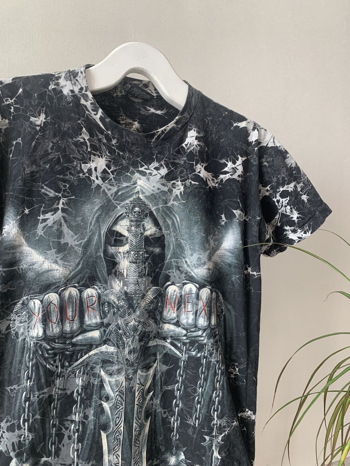 Japanese Brand Crazy vintage Y2K Skull Printed t shirt punk grunge rock Size US M / EU 48-50 / 2 - 2 Thumbnail