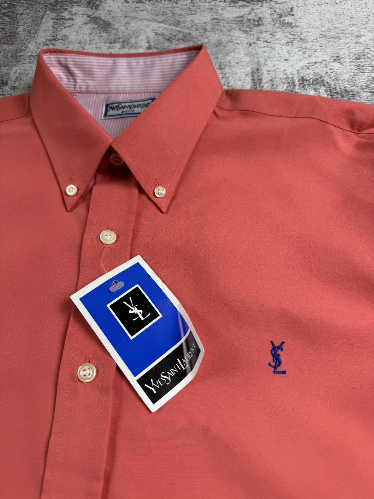 Yves Saint Laurent NEW Tag Yves Saint Laurent YSL 80S Longsleeve Button Shirt Size US L / EU 52-54 / 3 - 8 Thumbnail