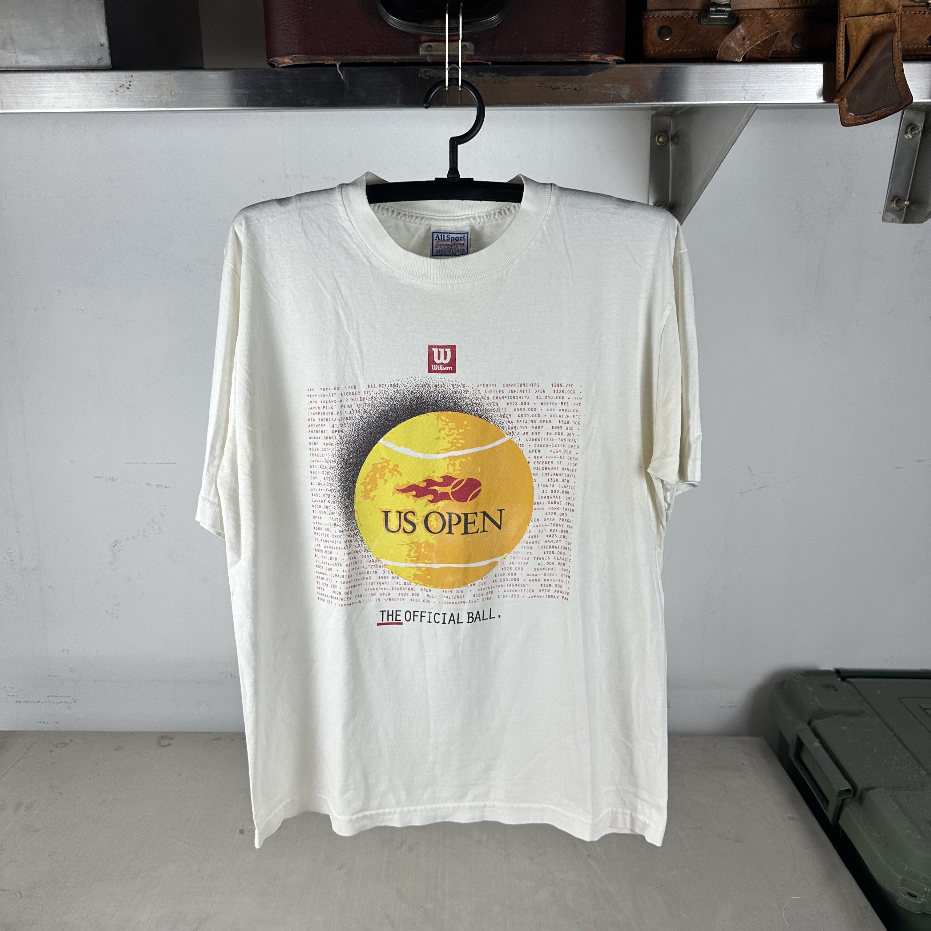 90s Wilson The Official Ball US Open Tennis Championship Tee